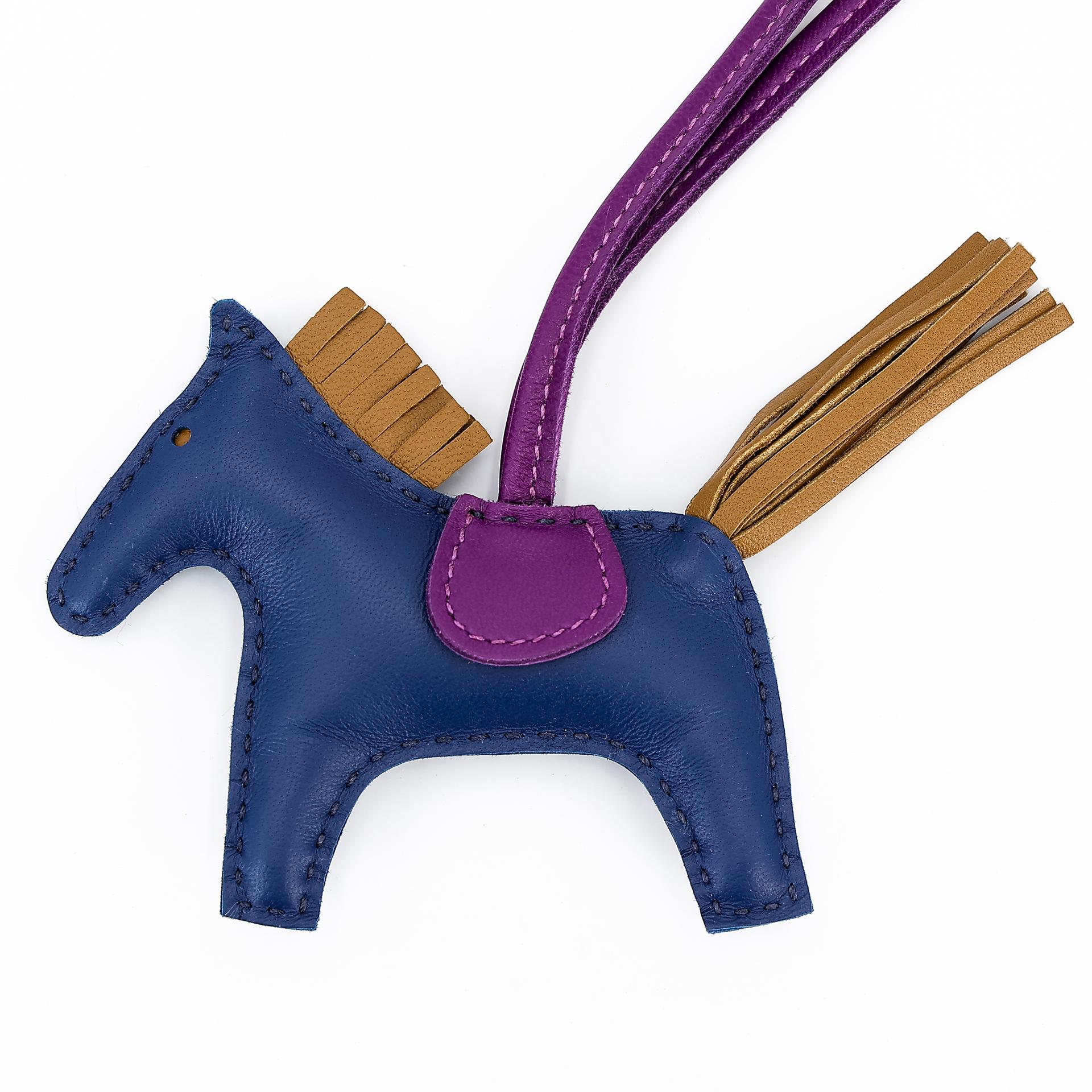 Unused ( Rank NS ) HERMÈS Rodeo PM Anemone (P9) Kraft (2H) Bleu Saphir (73) Agneau D (2019) - 2