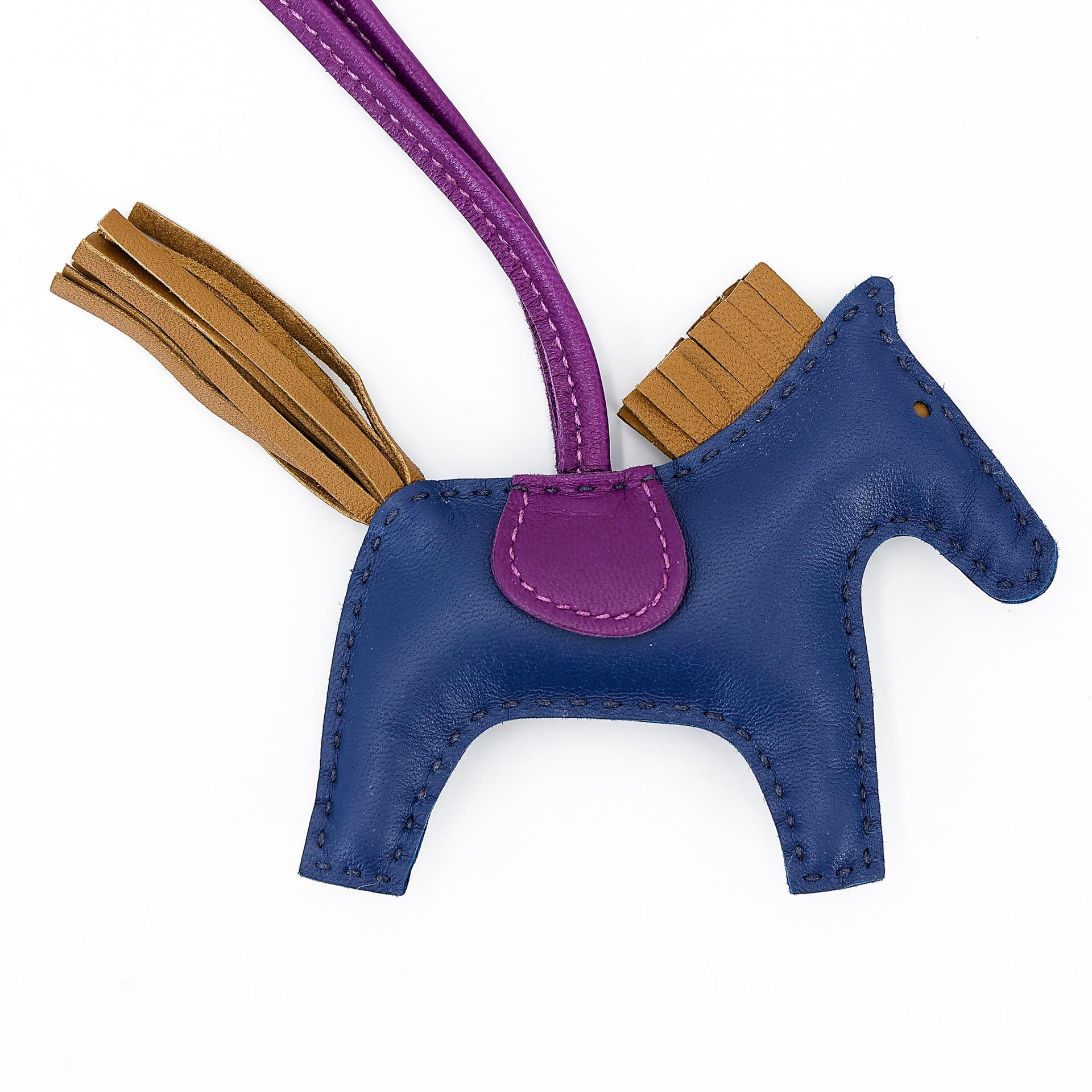 Unused ( Rank NS ) HERMÈS Rodeo PM Anemone (P9) Kraft (2H) Bleu Saphir (73) Agneau D (2019) - 5