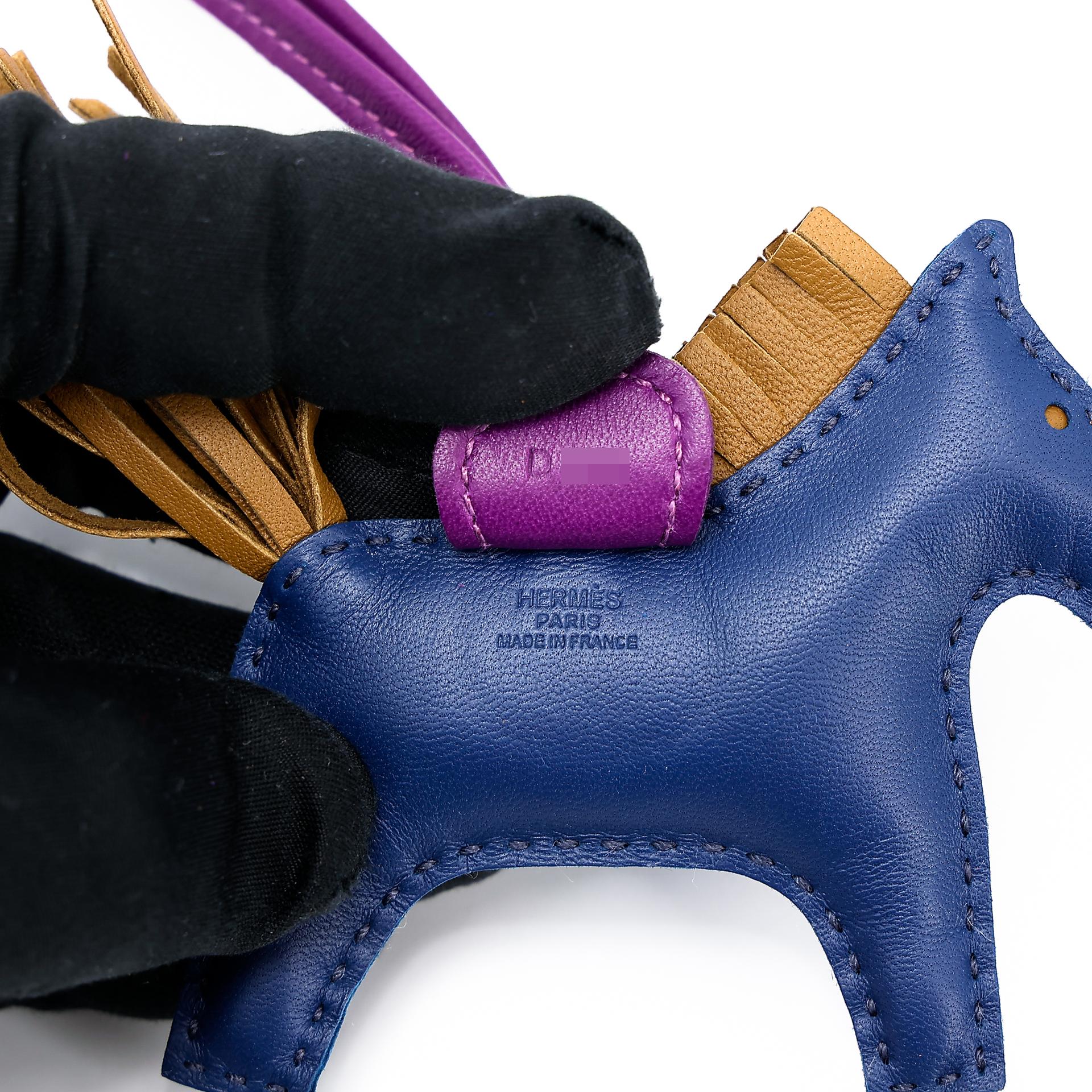 Unused ( Rank NS ) HERMÈS Rodeo PM Anemone (P9) Kraft (2H) Bleu Saphir (73) Agneau D (2019) - 6