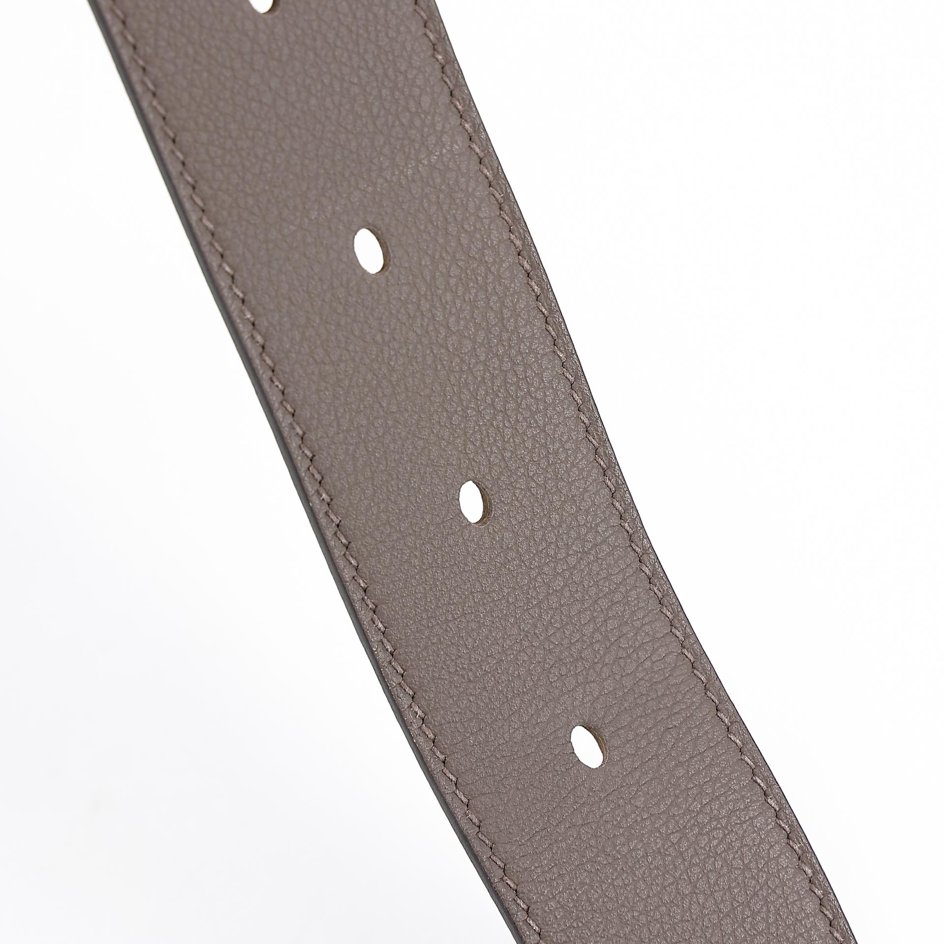 Very Good ( Rank A) HERMÈS Flash Messenger 28 Etain (8F) Evercolor Palladium hardware Z (2021) - 7