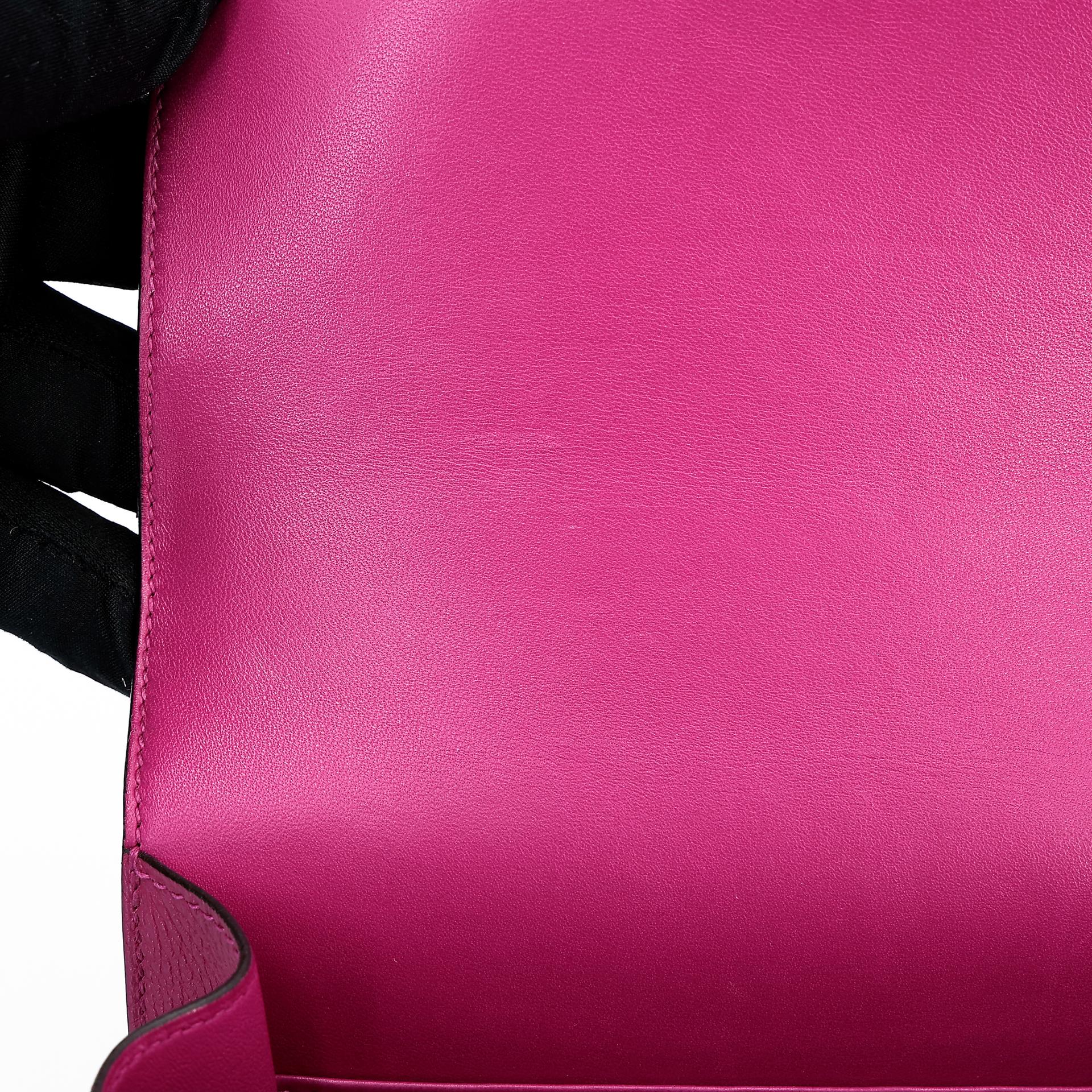 Very Good ( Rank A) HERMÈS Constance Mini Rose Purple (L3) Evercolor Palladium hardware A (2017) - 14