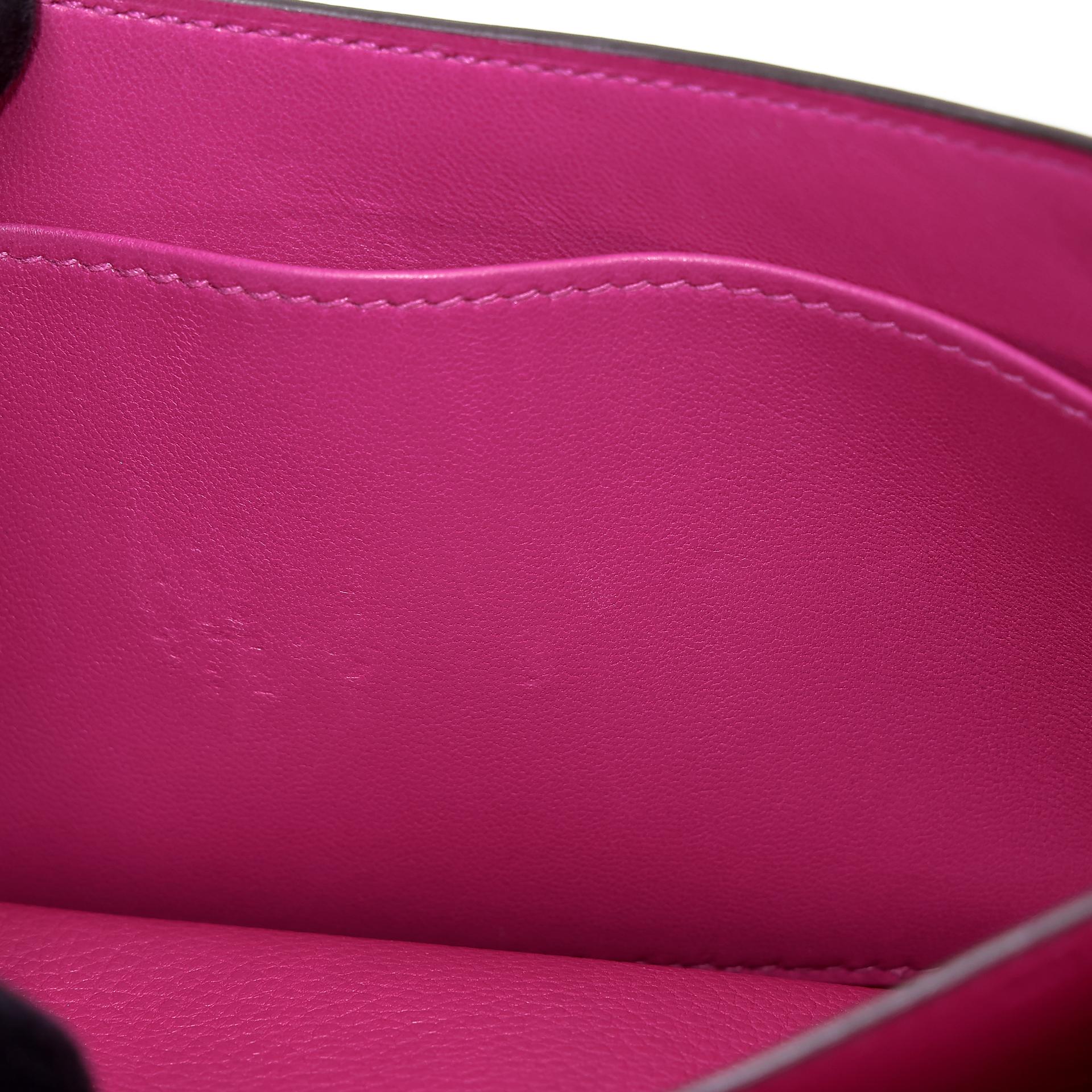 Very Good ( Rank A) HERMÈS Constance Mini Rose Purple (L3) Evercolor Palladium hardware A (2017) - 25