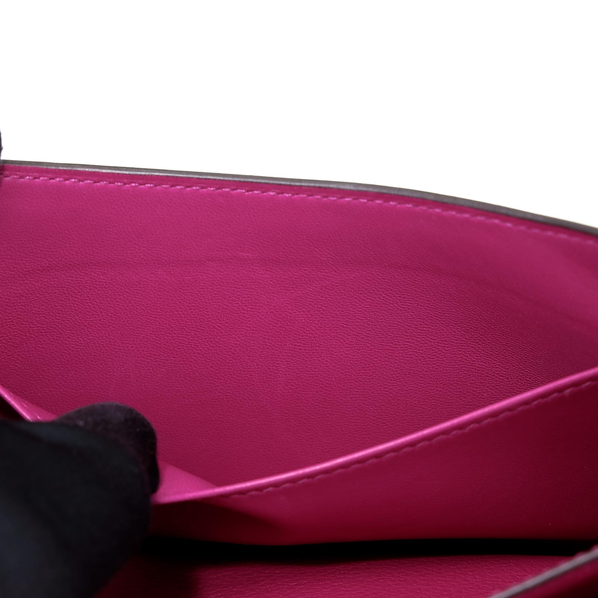 Very Good ( Rank A) HERMÈS Constance Mini Rose Purple (L3) Evercolor Palladium hardware A (2017) - 26