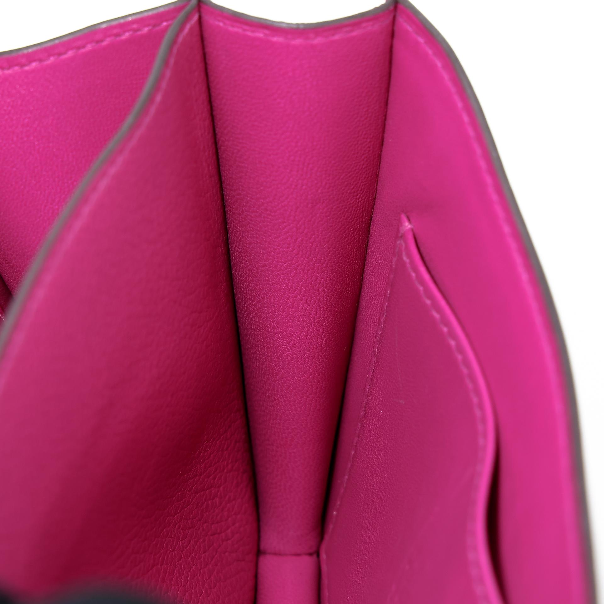 Very Good ( Rank A) HERMÈS Constance Mini Rose Purple (L3) Evercolor Palladium hardware A (2017) - 28