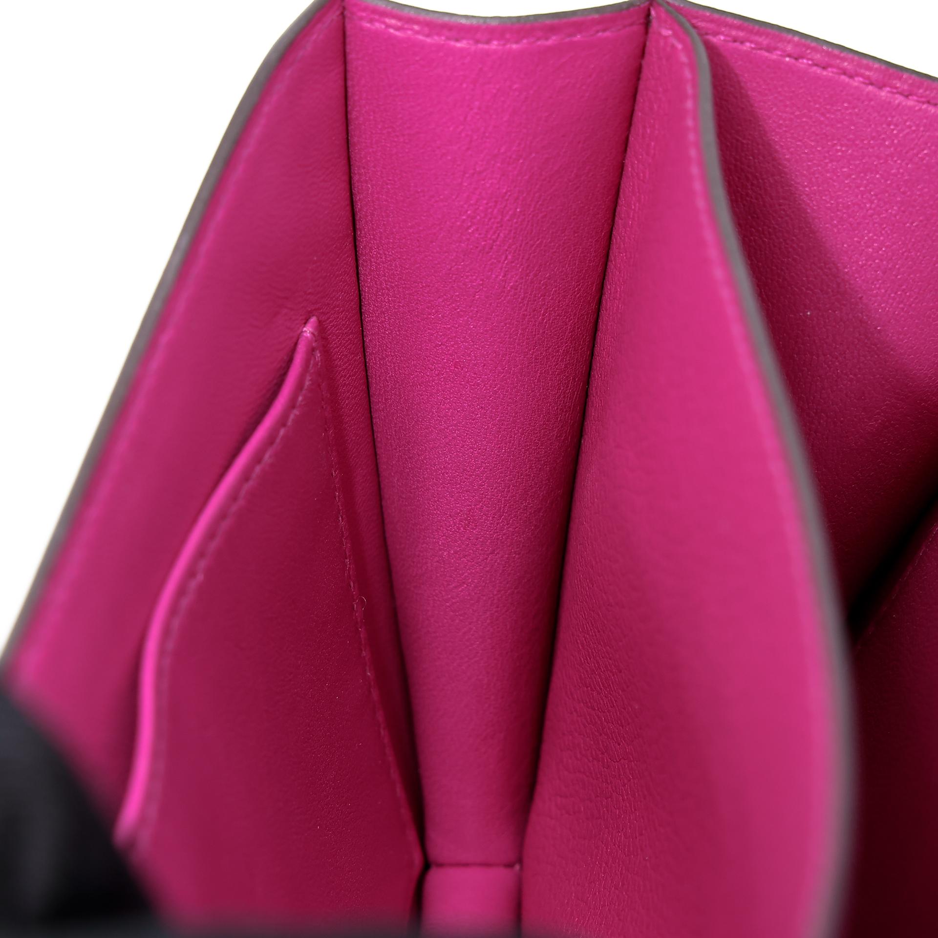 Very Good ( Rank A) HERMÈS Constance Mini Rose Purple (L3) Evercolor Palladium hardware A (2017) - 29