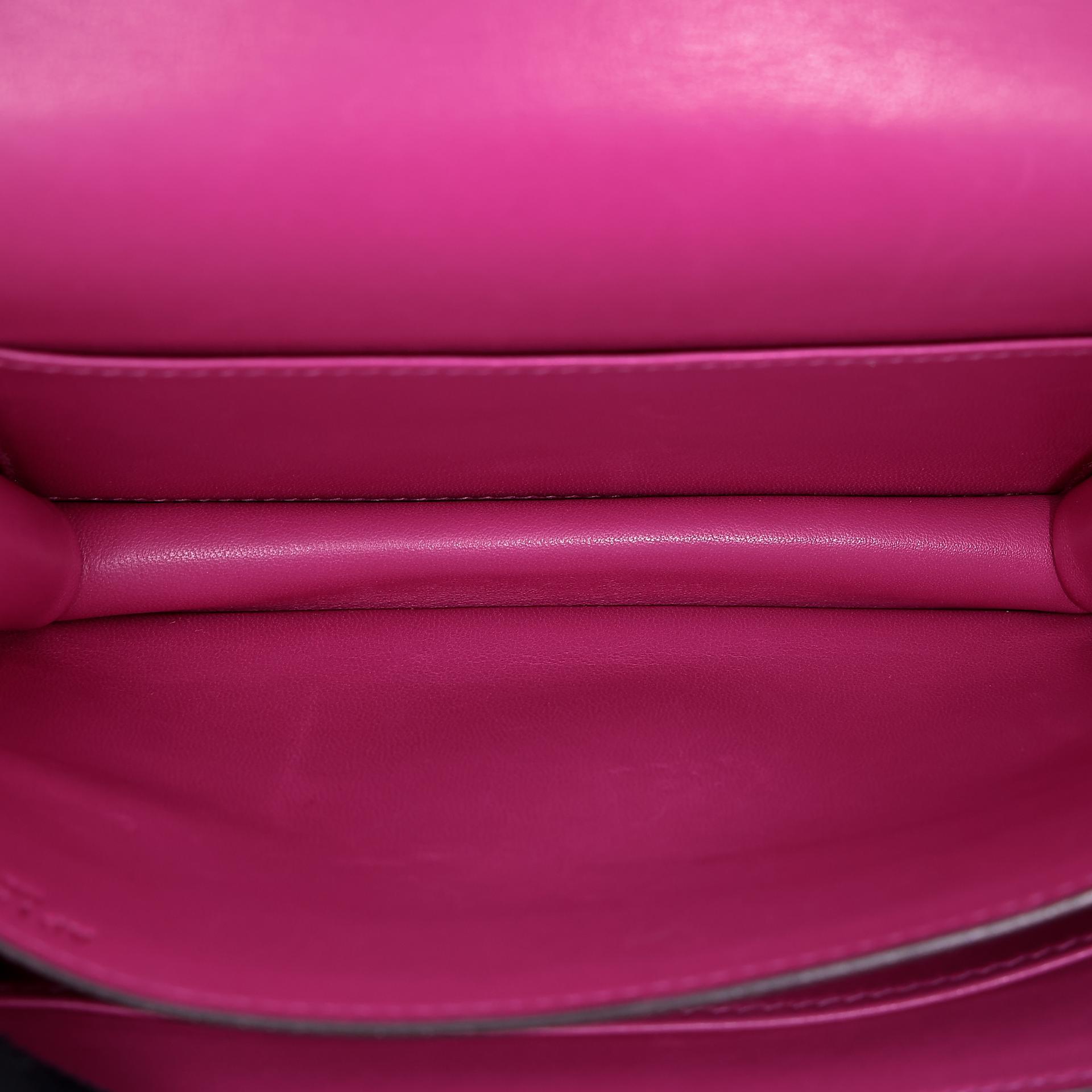 Very Good ( Rank A) HERMÈS Constance Mini Rose Purple (L3) Evercolor Palladium hardware A (2017) - 30