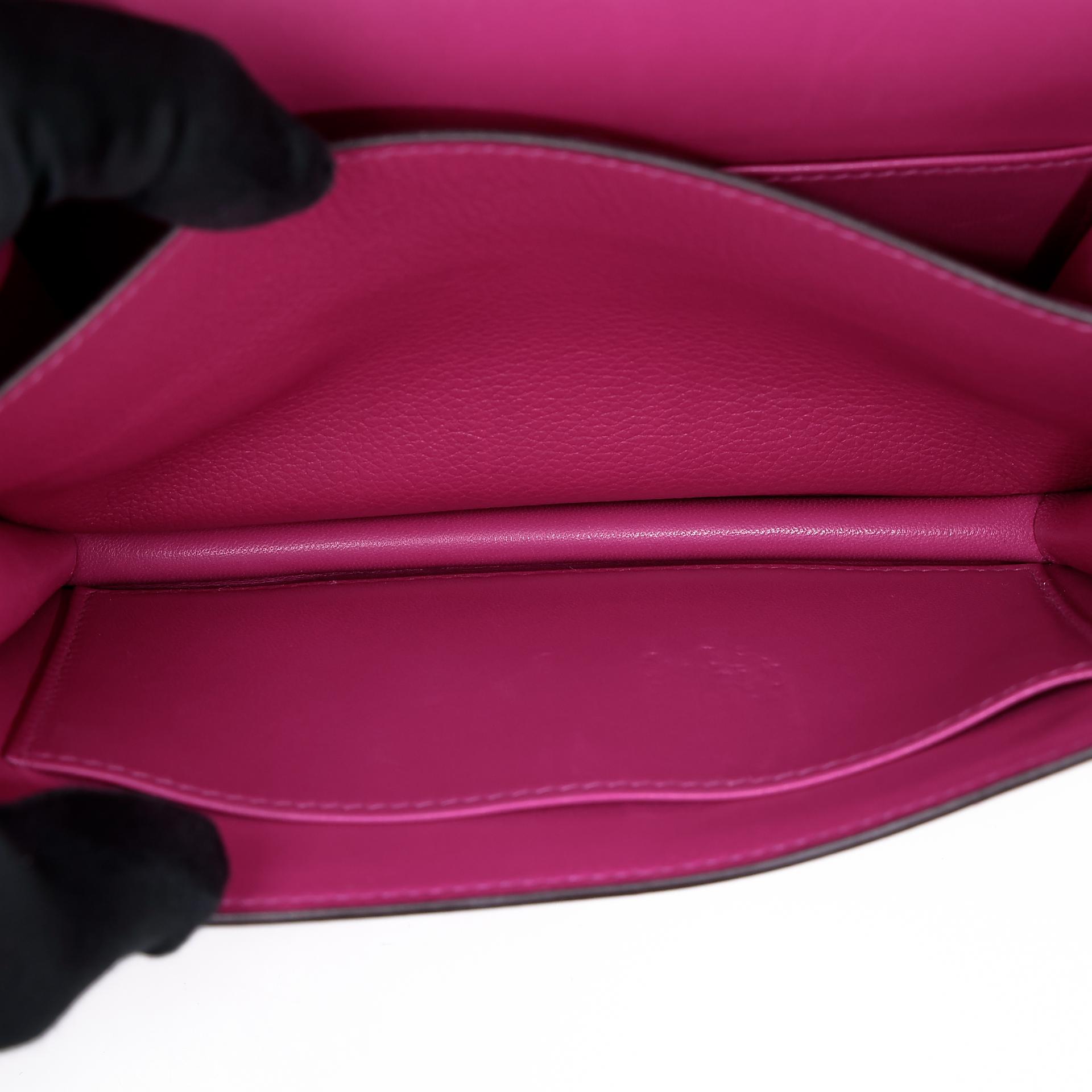 Very Good ( Rank A) HERMÈS Constance Mini Rose Purple (L3) Evercolor Palladium hardware A (2017) - 31
