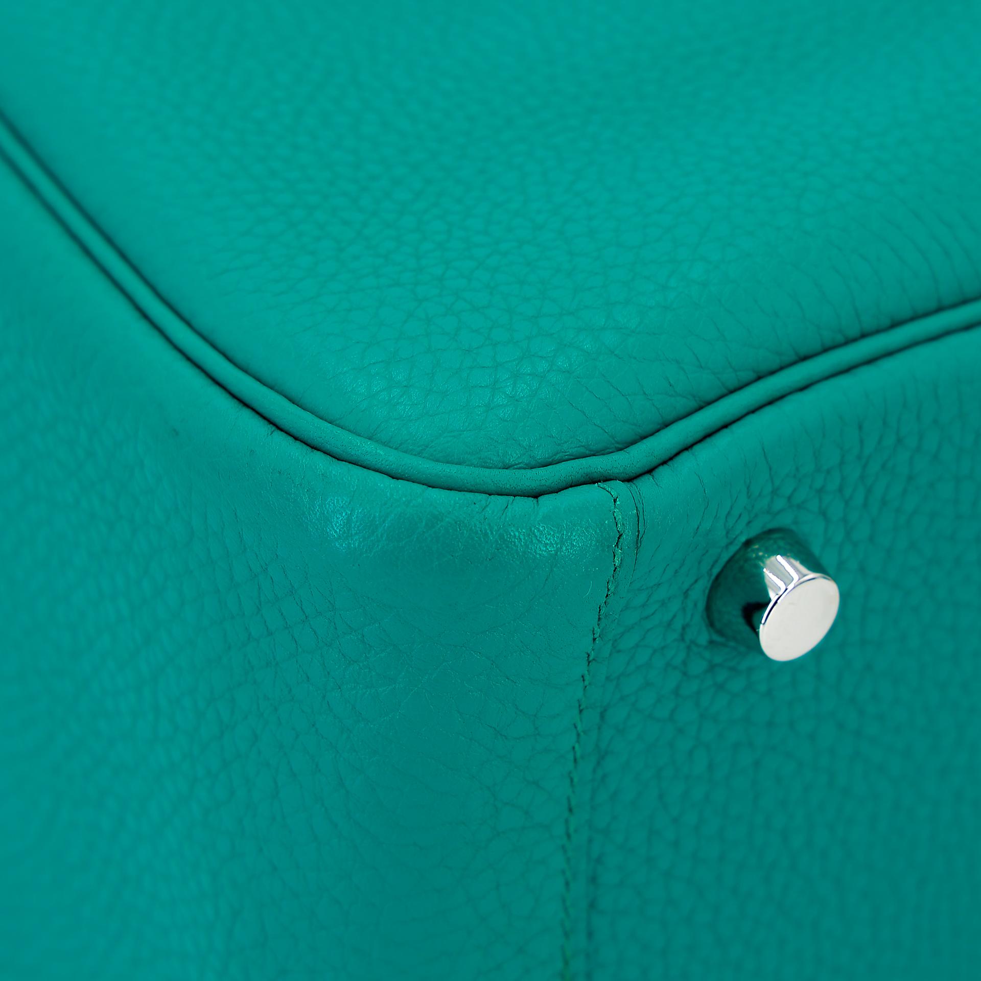 ランク A HERMÈS エルメス リンディ26 ブルーパオン (7F) トリヨン シルバー金具 X刻印 - 9