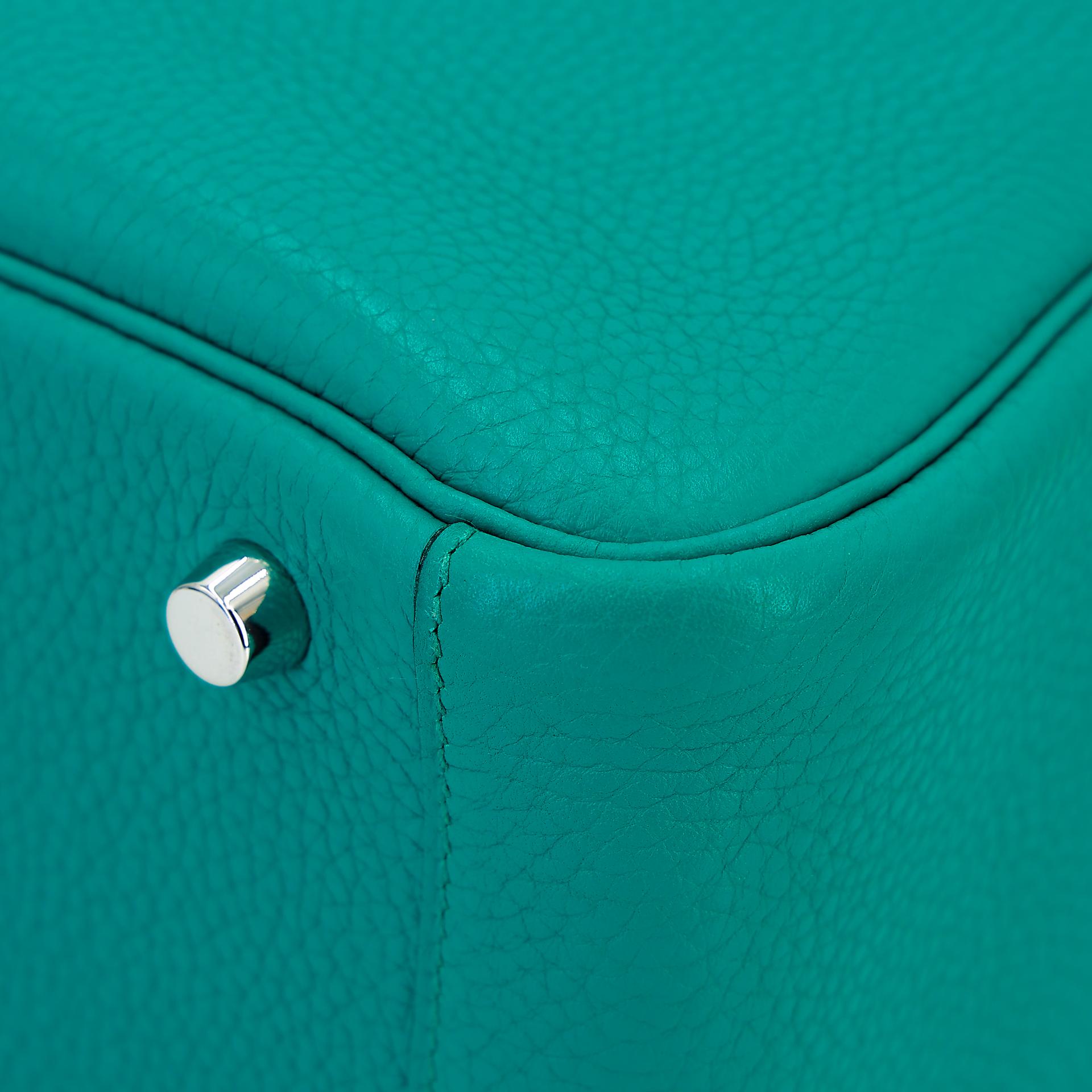 ランク A HERMÈS エルメス リンディ26 ブルーパオン (7F) トリヨン シルバー金具 X刻印 - 10