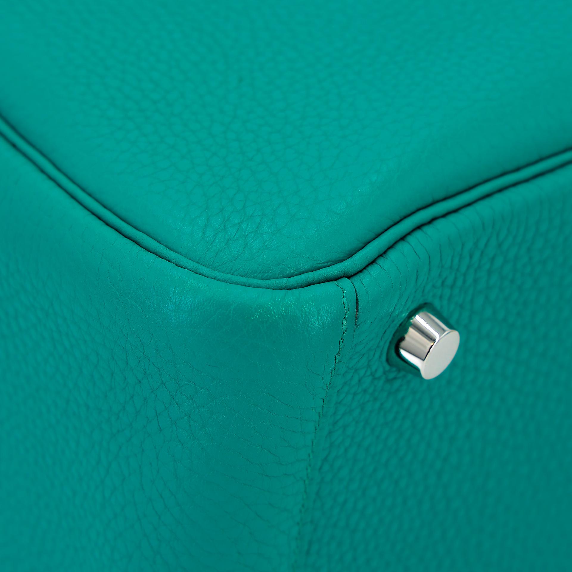 ランク A HERMÈS エルメス リンディ26 ブルーパオン (7F) トリヨン シルバー金具 X刻印 - 11