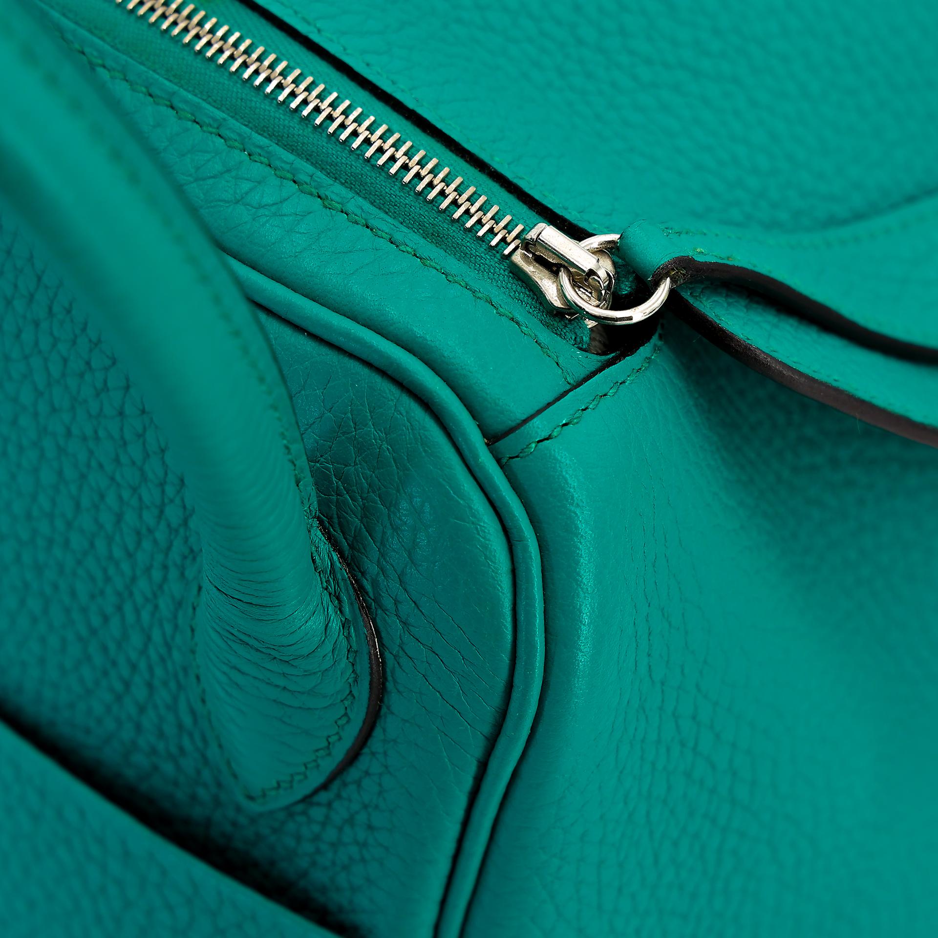 ランク A HERMÈS エルメス リンディ26 ブルーパオン (7F) トリヨン シルバー金具 X刻印 - 15