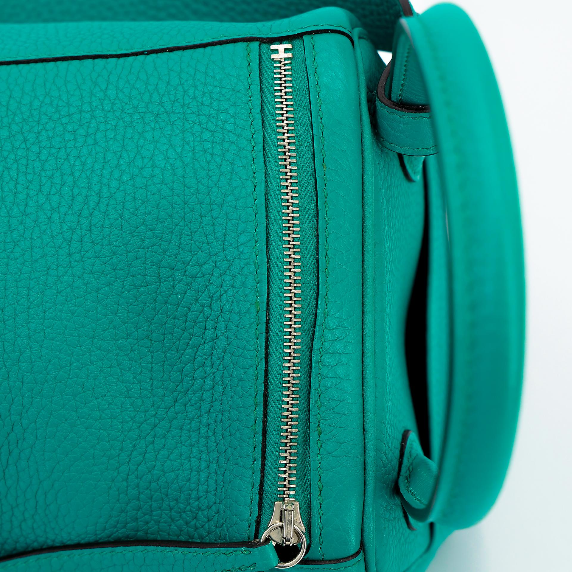 ランク A HERMÈS エルメス リンディ26 ブルーパオン (7F) トリヨン シルバー金具 X刻印 - 16