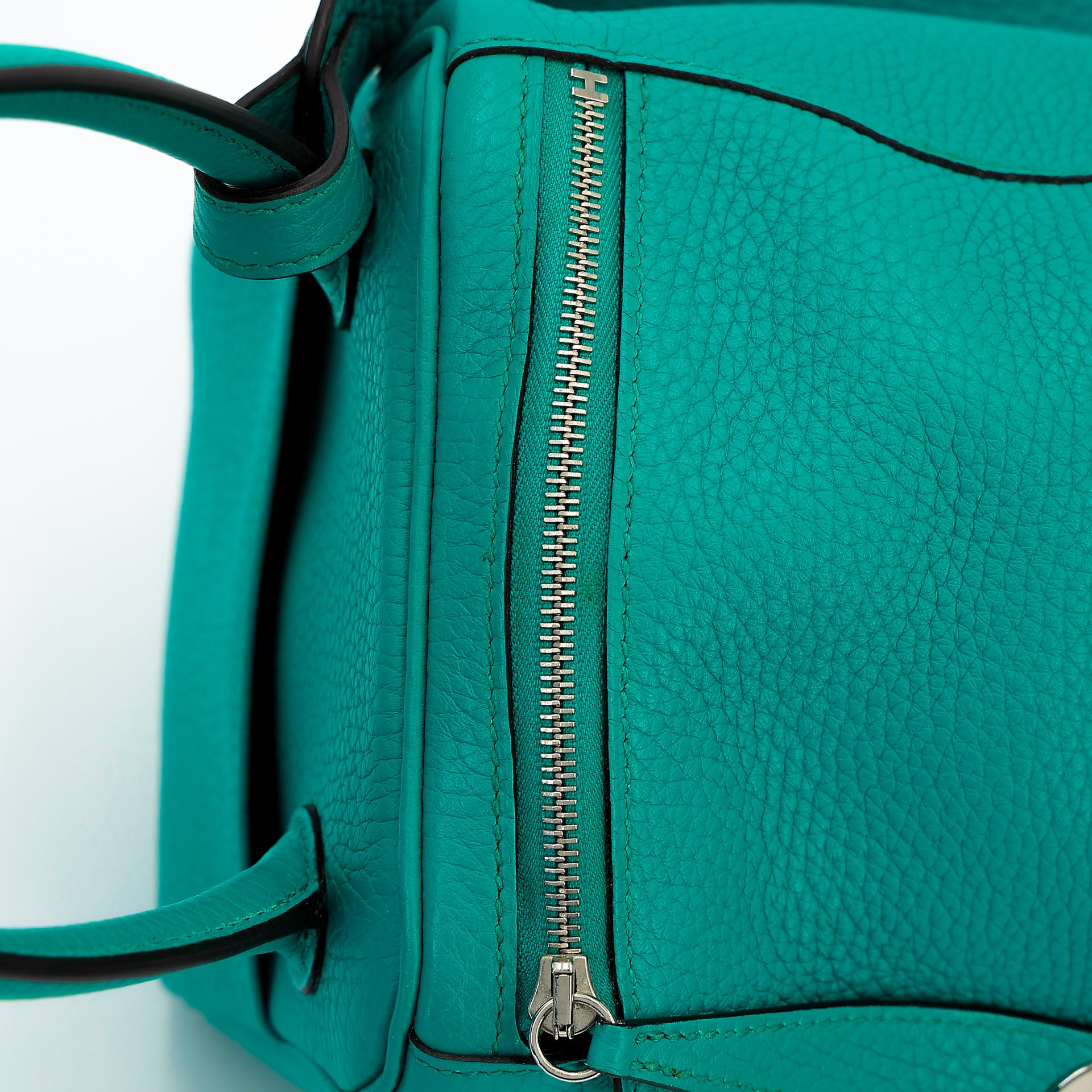 ランク A HERMÈS エルメス リンディ26 ブルーパオン (7F) トリヨン シルバー金具 X刻印 - 17