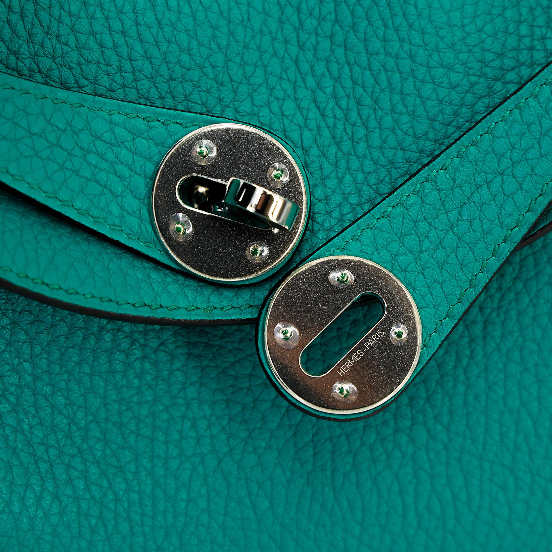 ランク A HERMÈS エルメス リンディ26 ブルーパオン (7F) トリヨン シルバー金具 X刻印 - 18