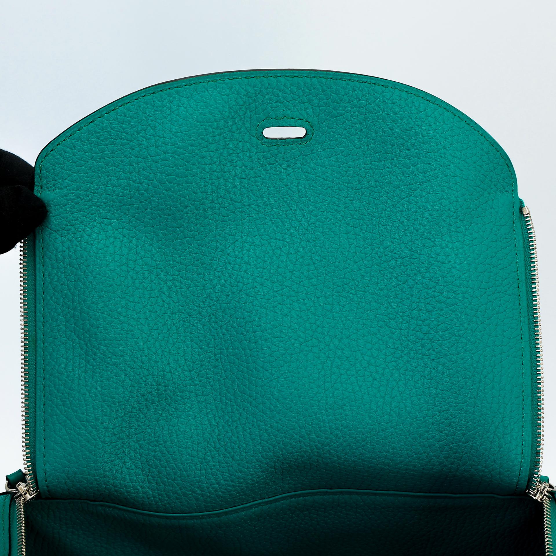 ランク A HERMÈS エルメス リンディ26 ブルーパオン (7F) トリヨン シルバー金具 X刻印 - 23
