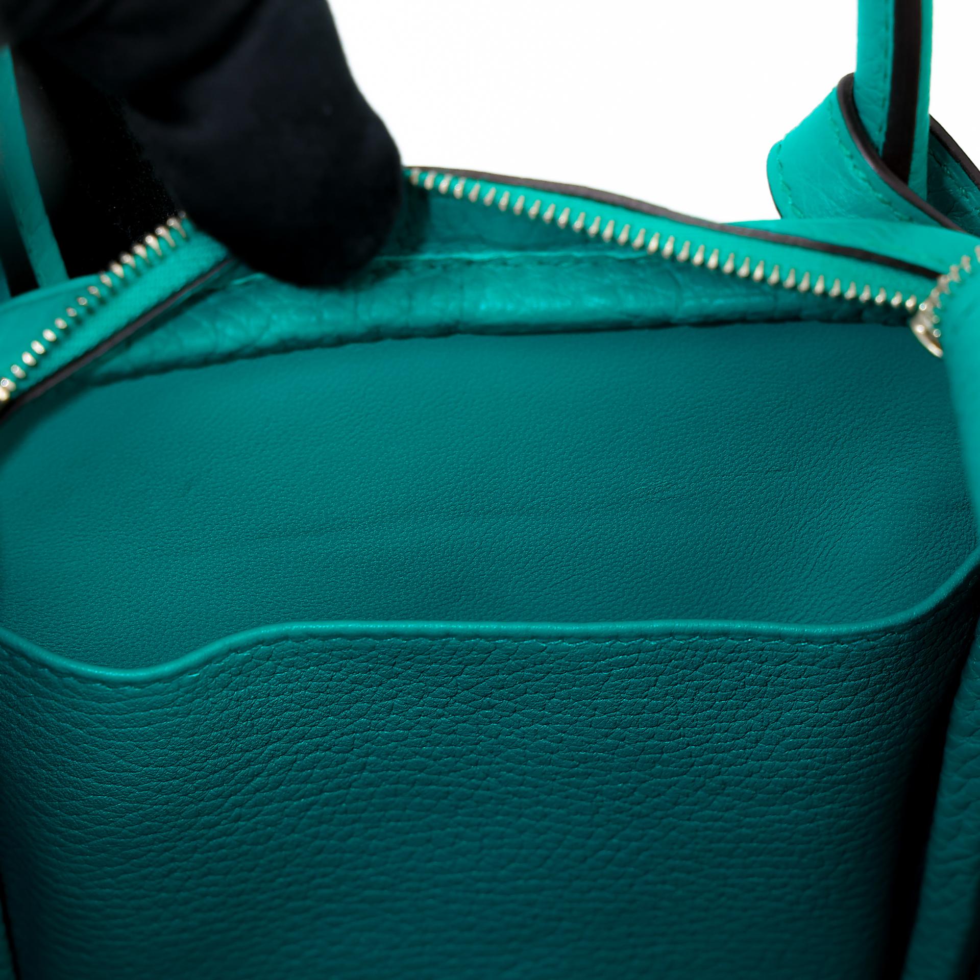 ランク A HERMÈS エルメス リンディ26 ブルーパオン (7F) トリヨン シルバー金具 X刻印 - 25