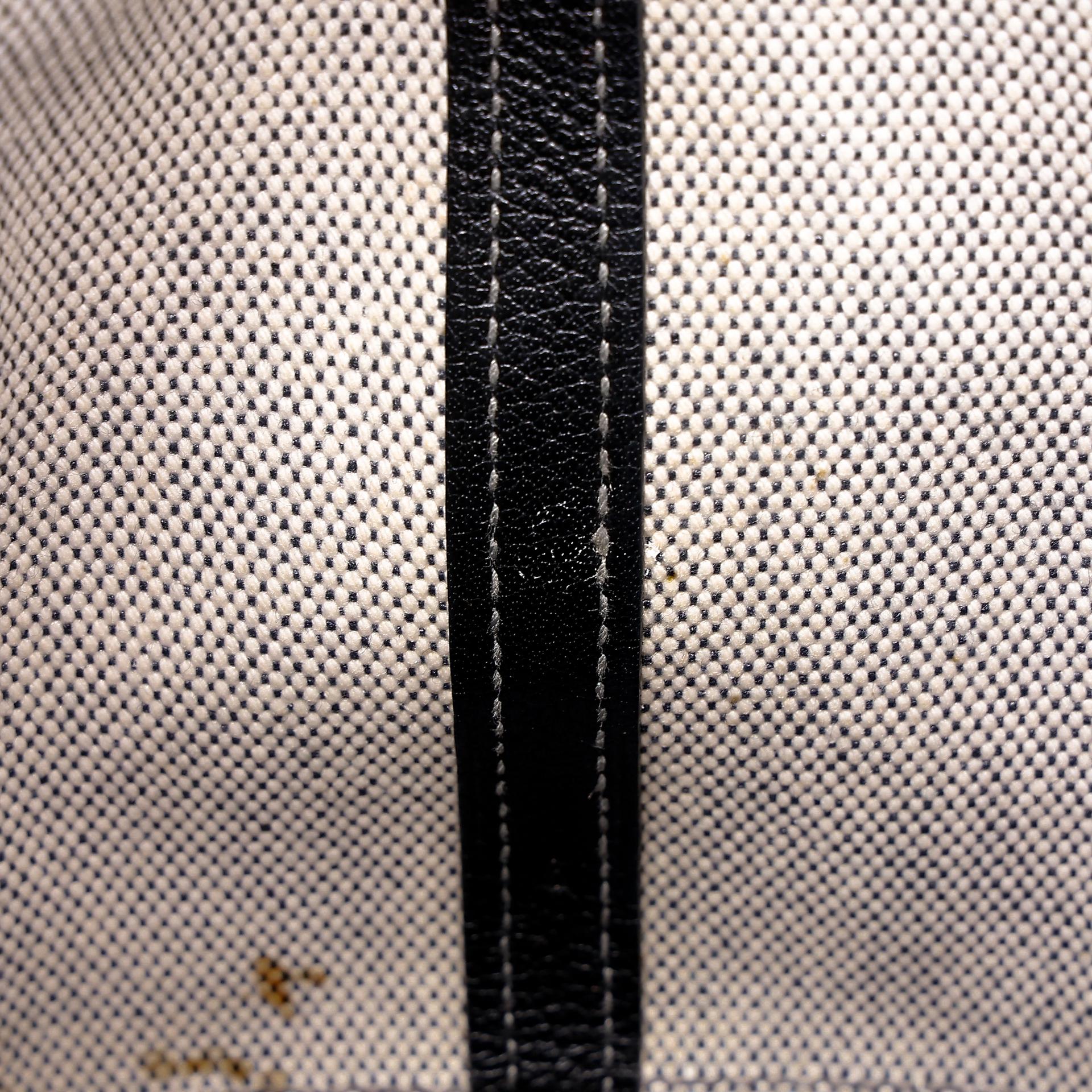中古AB HERMÈS 爱马仕 Garden Party 花园 TPM 30 89 黑色 Noir 帆布 Buffalo 水牛皮 银扣 □J刻 2006年 - 26