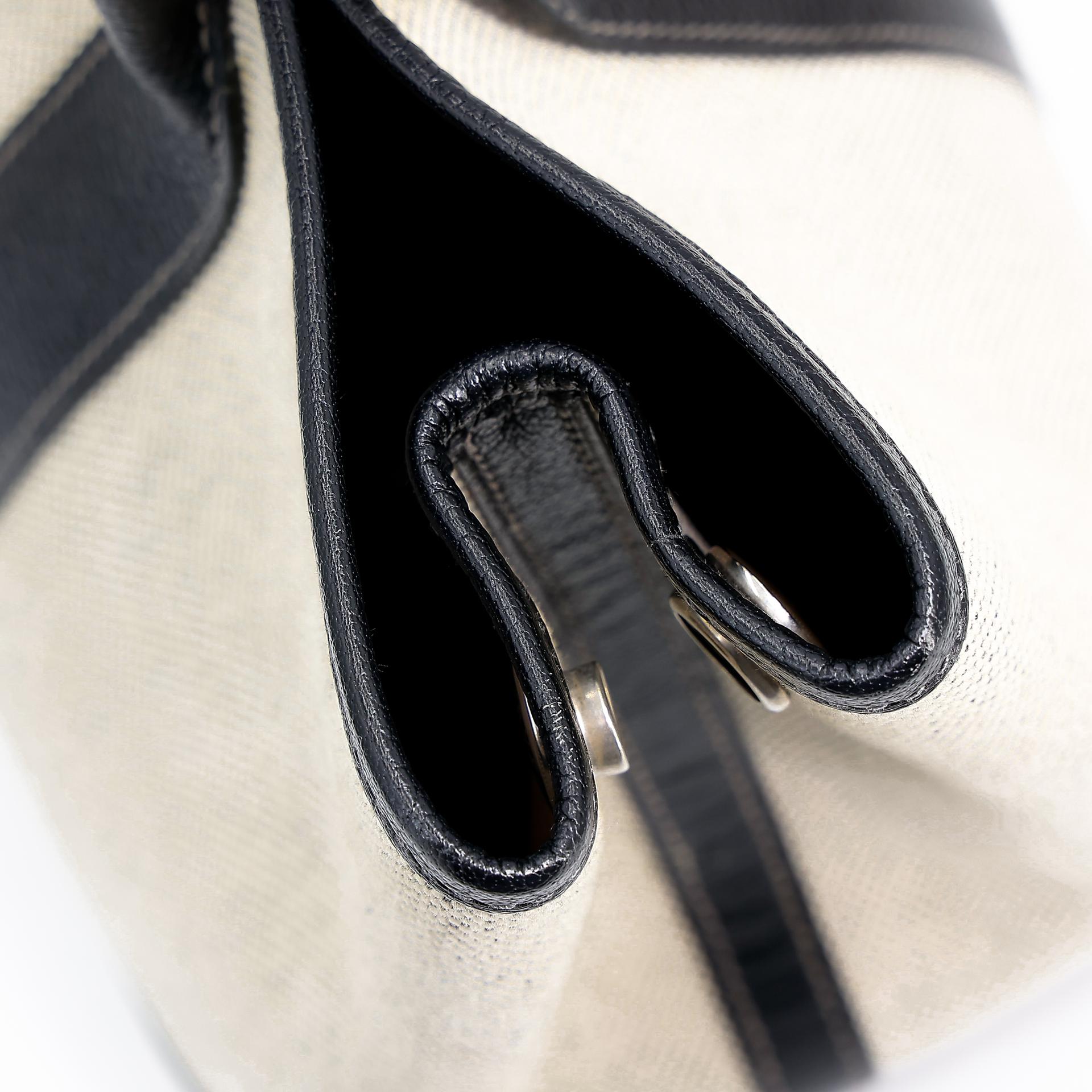 中古AB HERMÈS 爱马仕 Garden Party 花园 TPM 30 89 黑色 Noir 帆布 Buffalo 水牛皮 银扣 □J刻 2006年 - 28