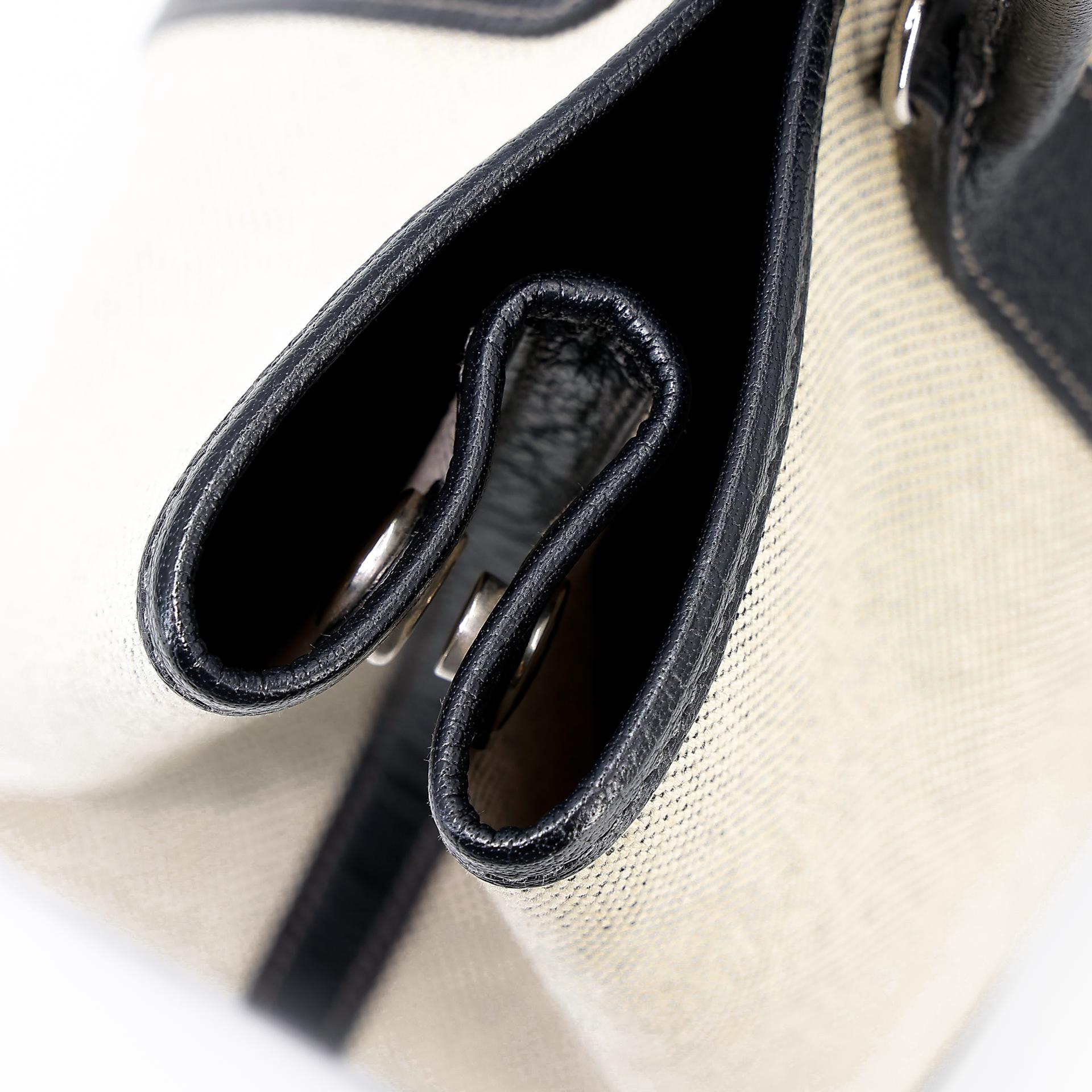 中古AB HERMÈS 爱马仕 Garden Party 花园 TPM 30 89 黑色 Noir 帆布 Buffalo 水牛皮 银扣 □J刻 2006年 - 29