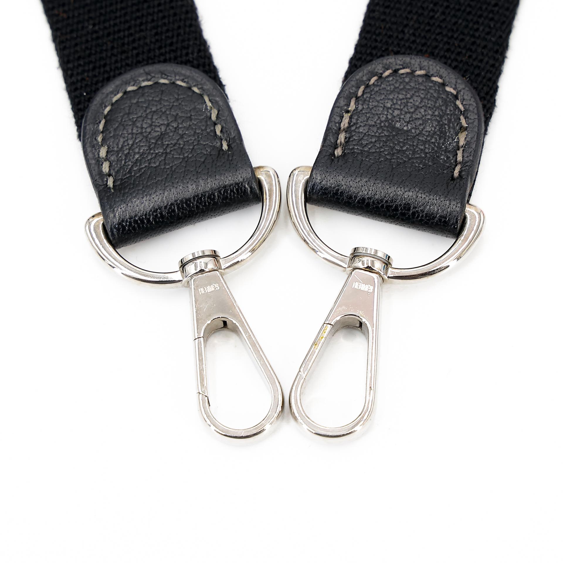 中古AB HERMÈS 爱马仕 Garden Party 花园 TPM 30 89 黑色 Noir 帆布 Buffalo 水牛皮 银扣 □J刻 2006年 - 37