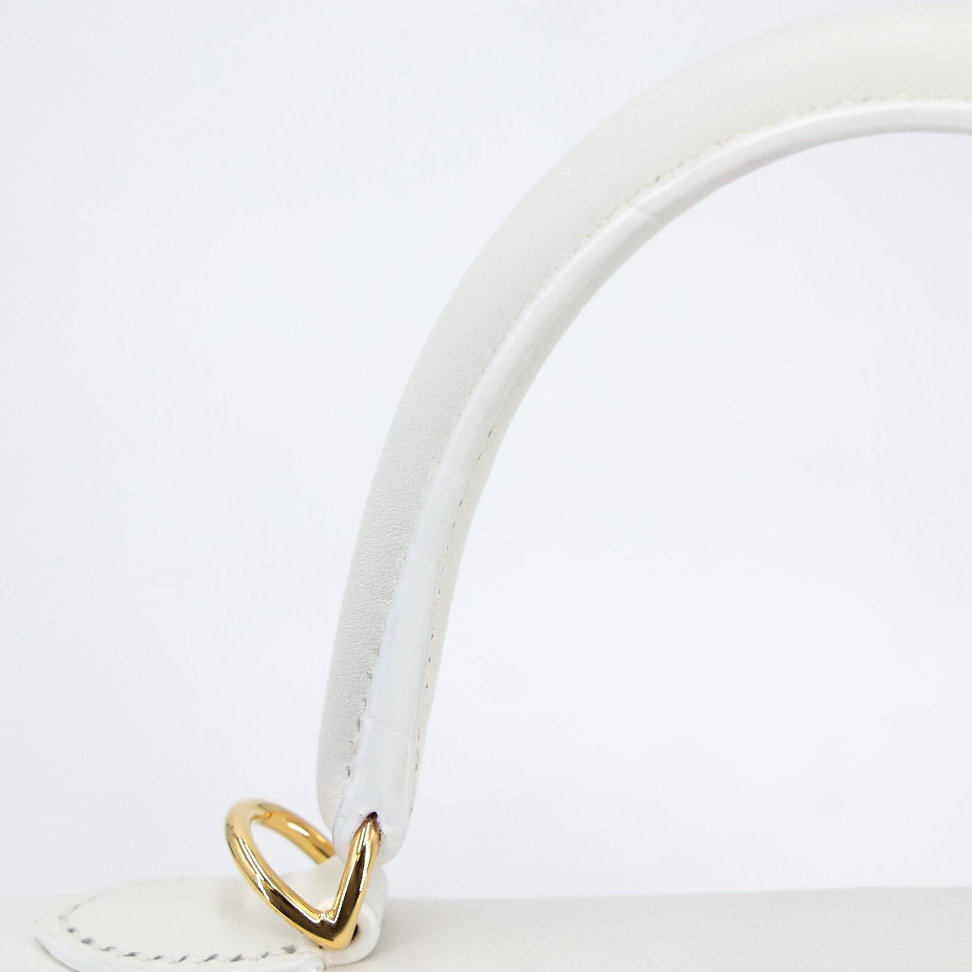 Excellent ( Rank SA ) HERMÈS Kelly 25 White (01) Swift Gold hardware D (2019) - 7