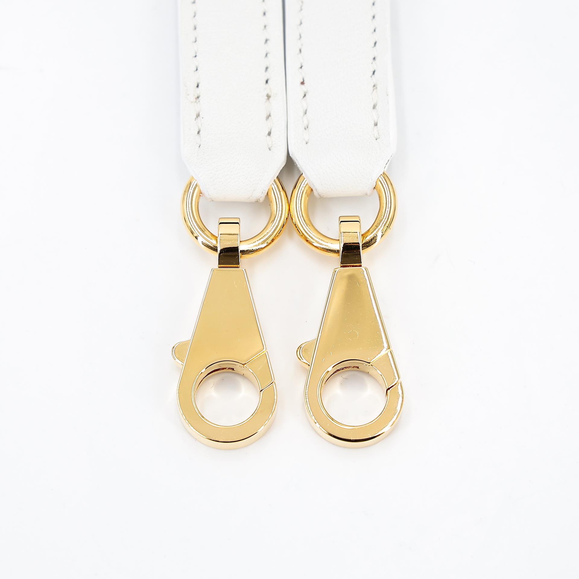 Excellent ( Rank SA ) HERMÈS Kelly 25 White (01) Swift Gold hardware D (2019) - 32