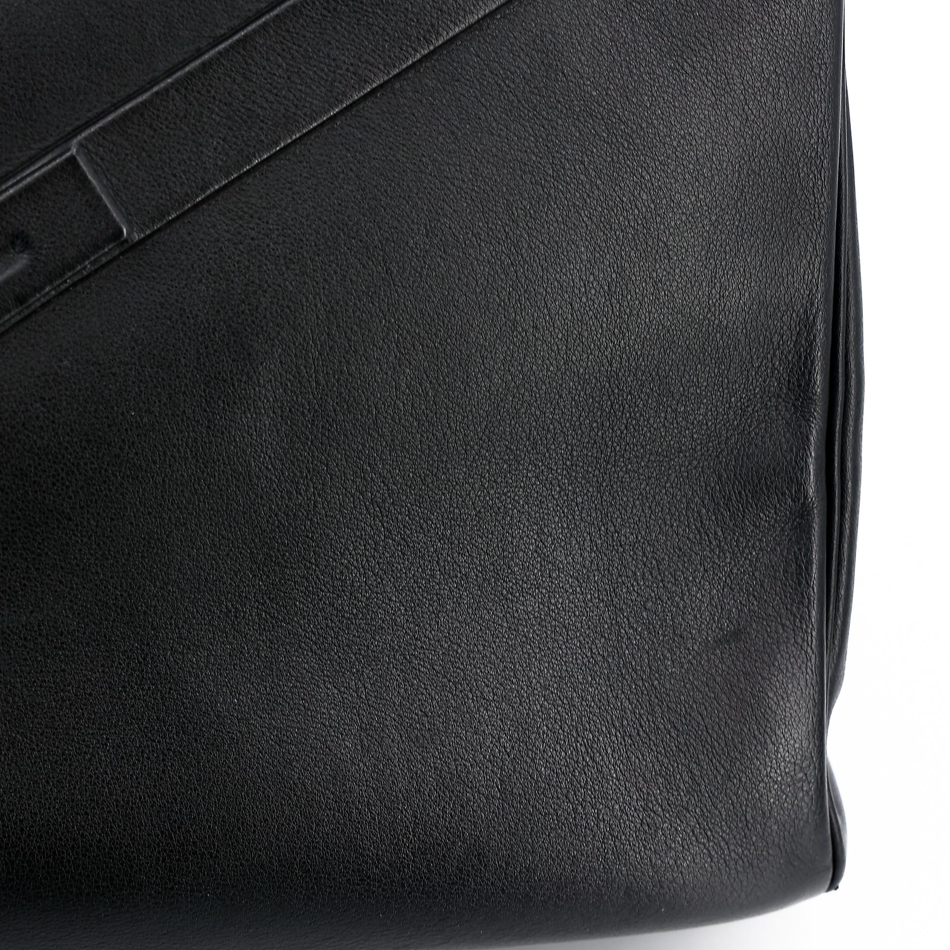 Good ( Rank AB) HERMÈS Limited Edition Birkin 35 Shadow Black (89) Swift Palladium hardware Square M (2009) - 25