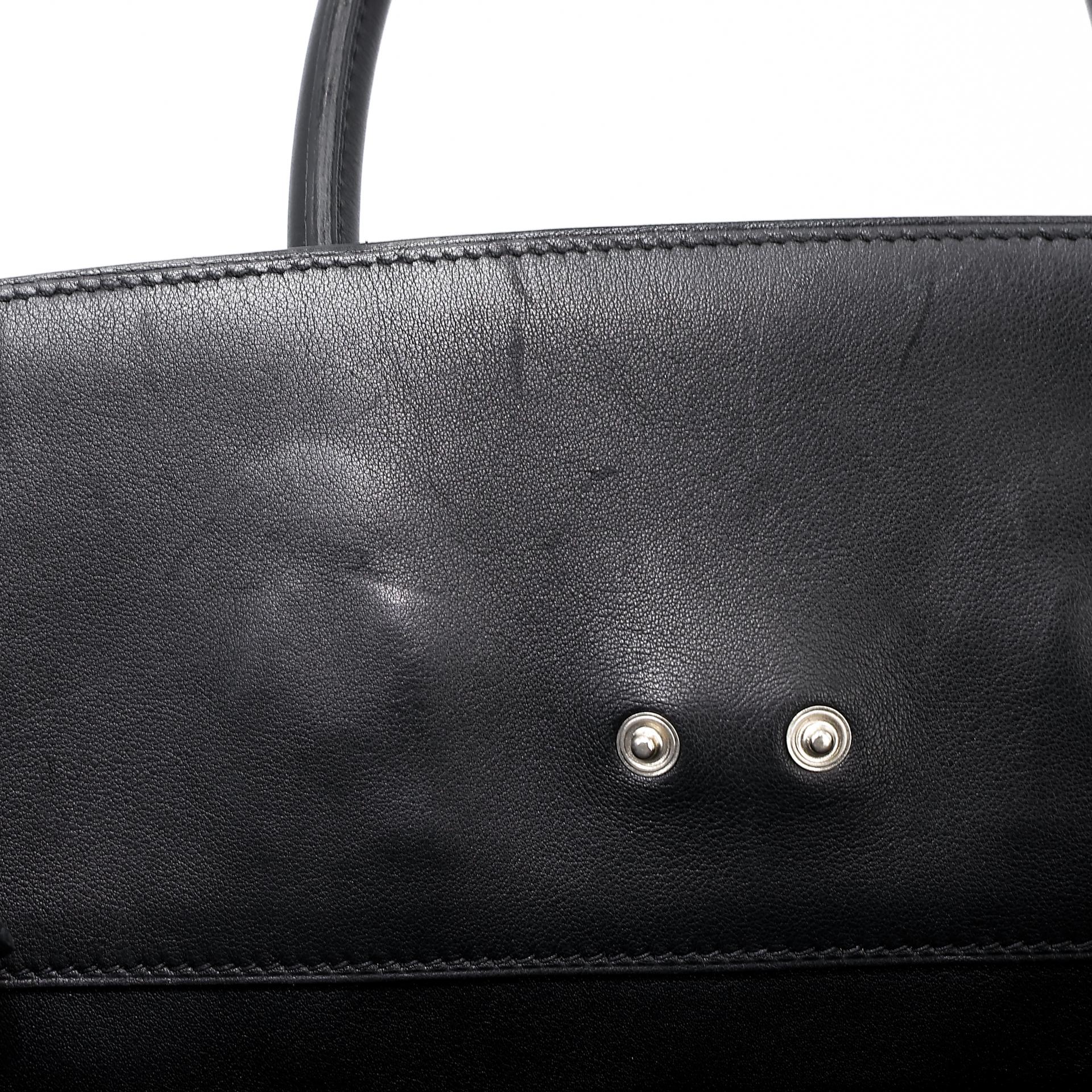Good ( Rank AB) HERMÈS Limited Edition Birkin 35 Shadow Black (89) Swift Palladium hardware Square M (2009) - 35