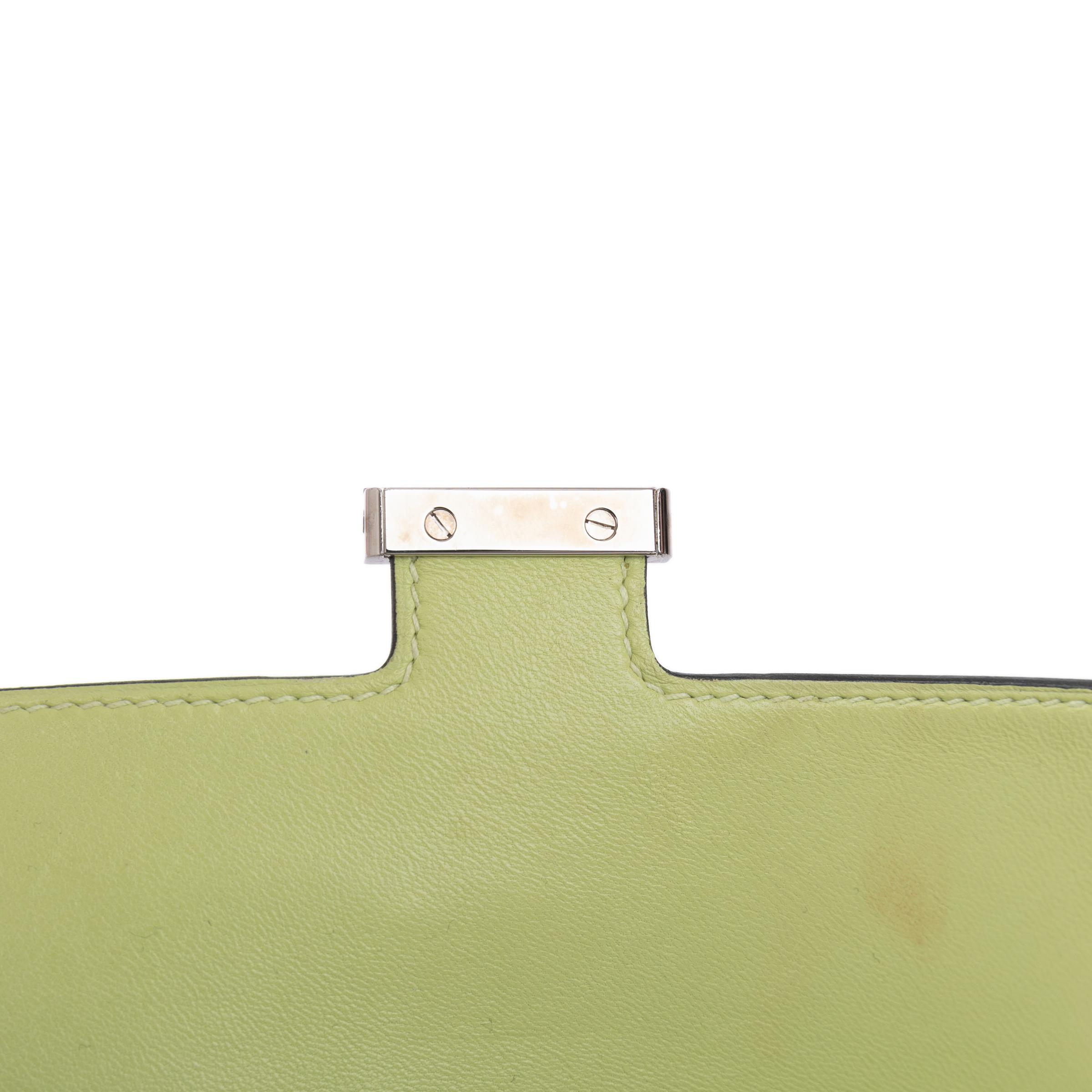 ランク B  HERMÈS エルメス  コンスタンストゥーゴー ジョーヌ ブルジョン (R9) クロコダイル アリゲーター マット シルバー金具 Z刻印 - 8