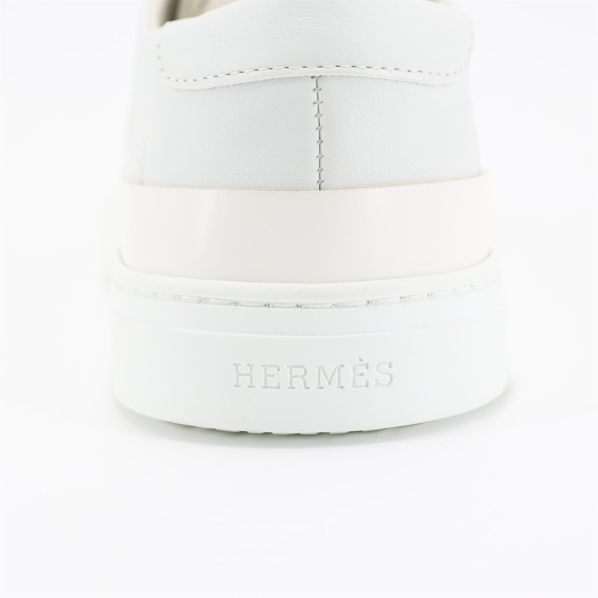 Brand New ( Rank N ) HERMÈS Deep sneaker White Calfskin - 5