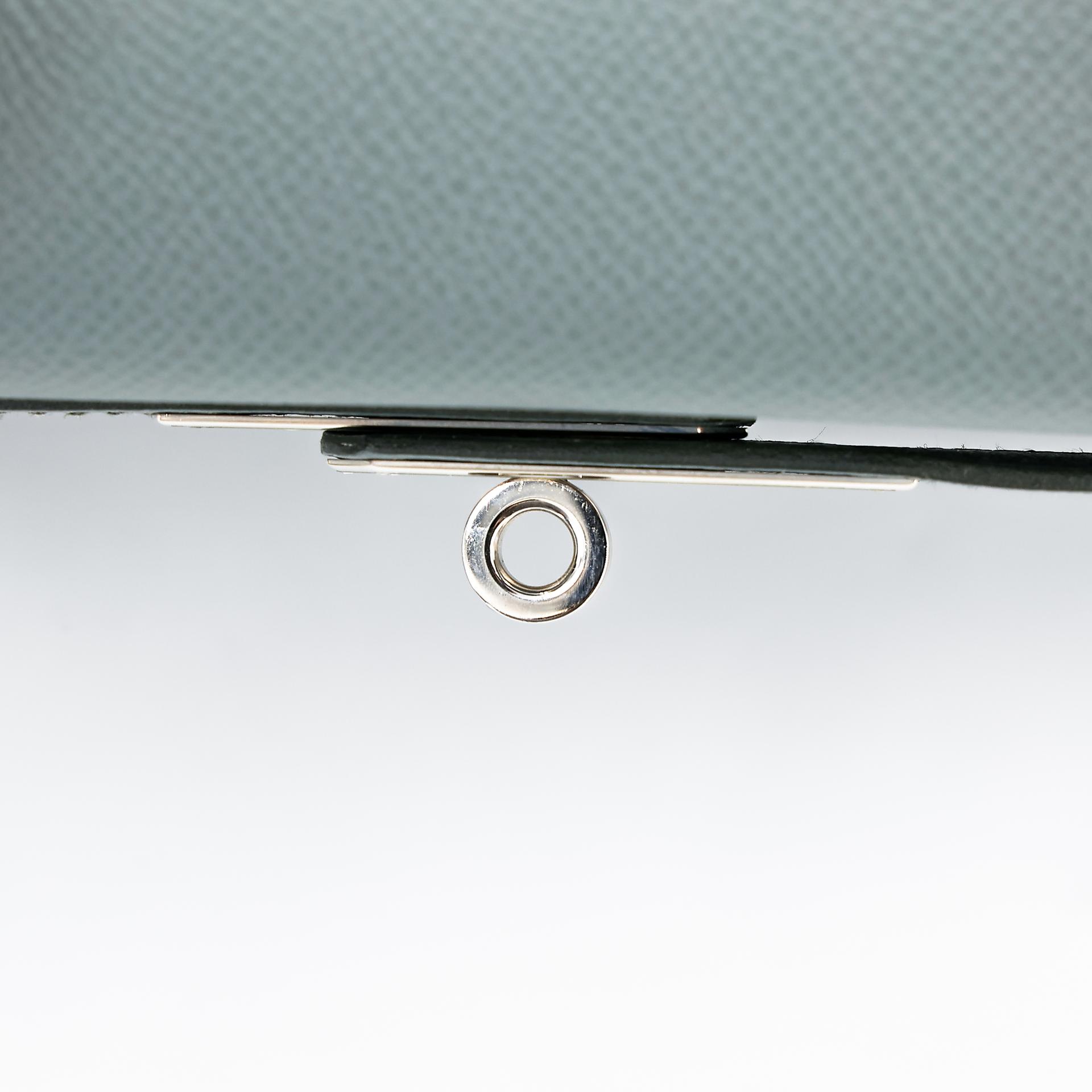 Excellent ( Rank SA ) HERMÈS Kelly 28 Sellier Vert Amande (63) Epsom Palladium hardware D (2019) - 12