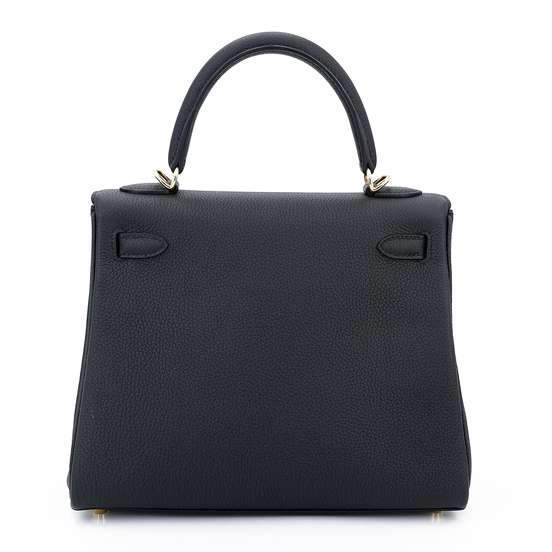 Brand New ( Rank N ) HERMÈS Kelly 25 Black (89) Togo Gold hardware W (2024) - 2