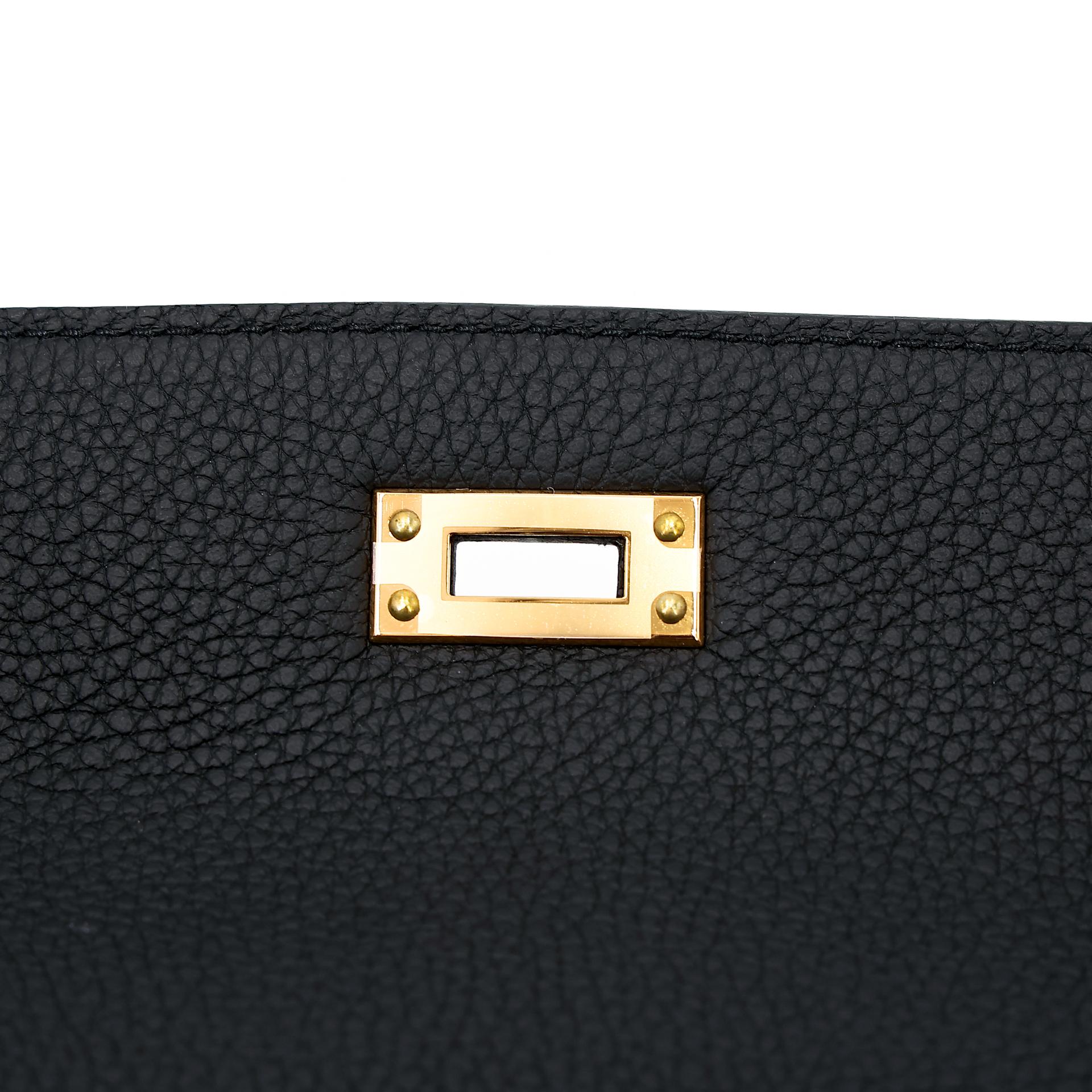 Brand New ( Rank N ) HERMÈS Kelly 25 Black (89) Togo Gold hardware W (2024) - 10