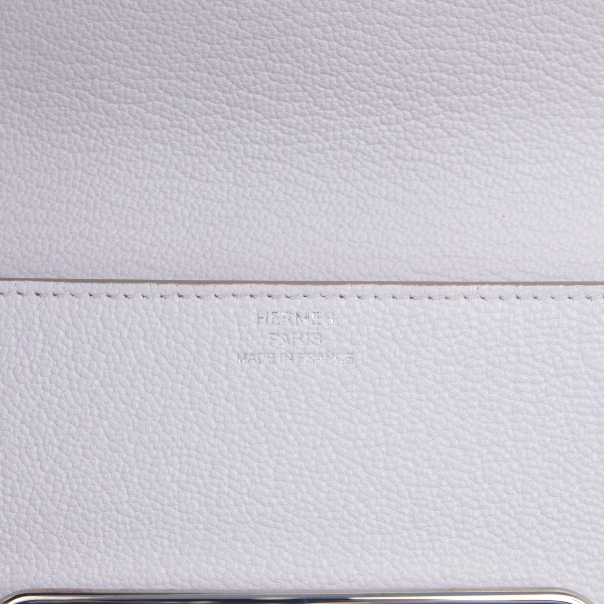 Unused ( Rank NS ) HERMÈS Roulis Slim Mauve Pale (09) Chevre Palladium hardware B (2023) - 8