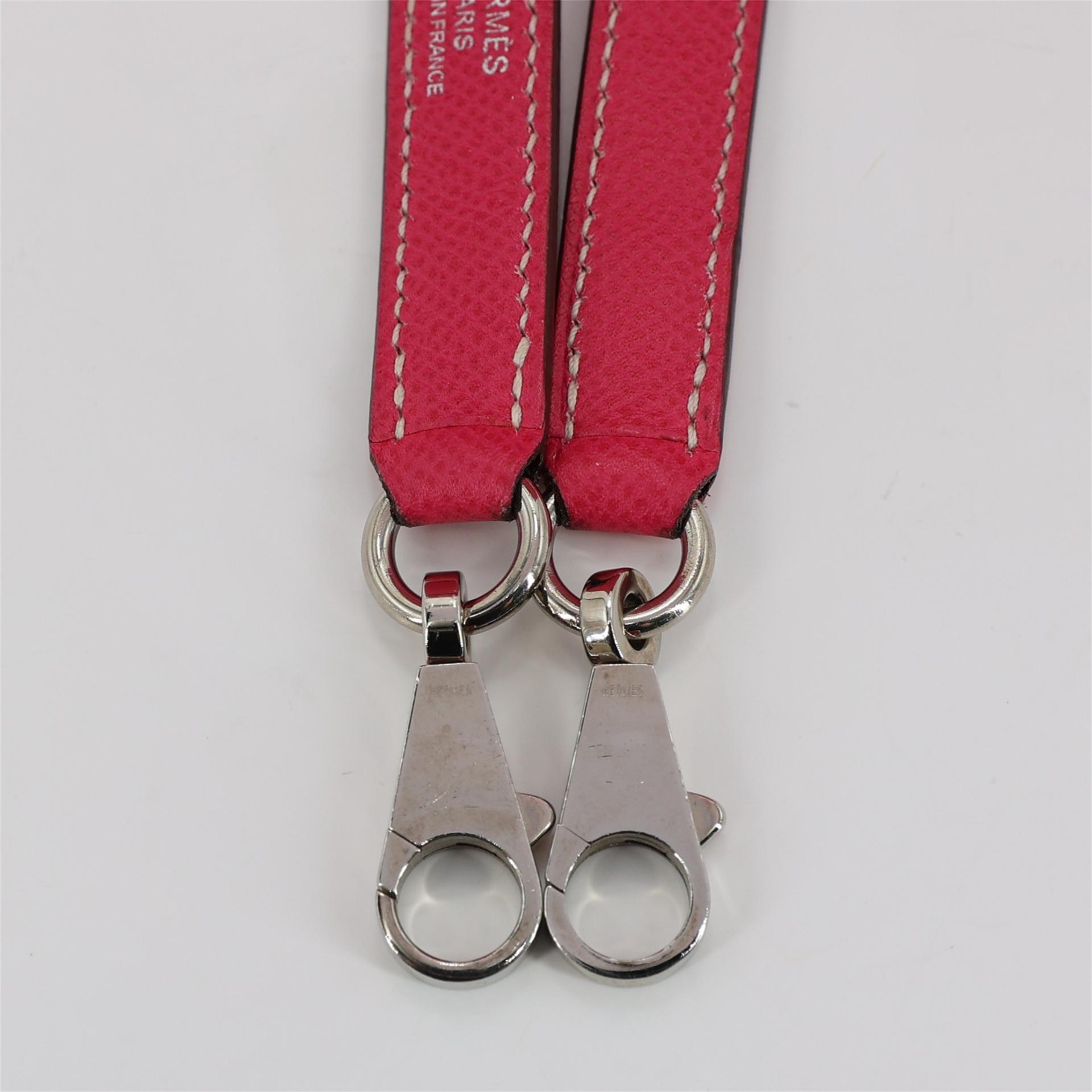 Very Good ( Rank A) HERMÈS Kelly 32 Sellier Rose Tyrien (E5) Epsom Palladium hardware Square Q (2013) - 25