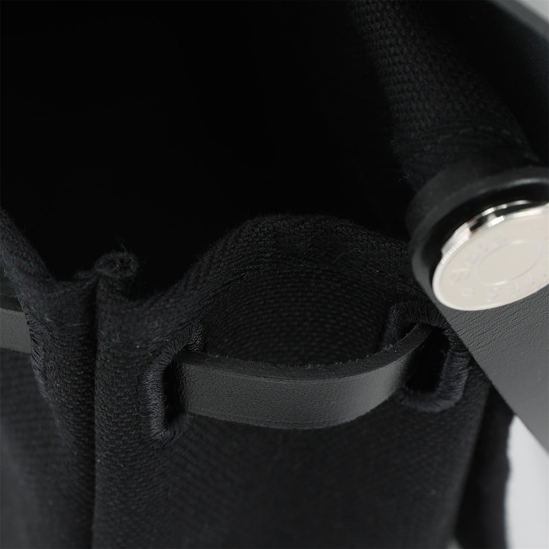 Brand New ( Rank N ) HERMÈS Herbag Zip Mini 20 Black (89) Vache Toile Militaire canvas Palladium hardware W (2024) - 15