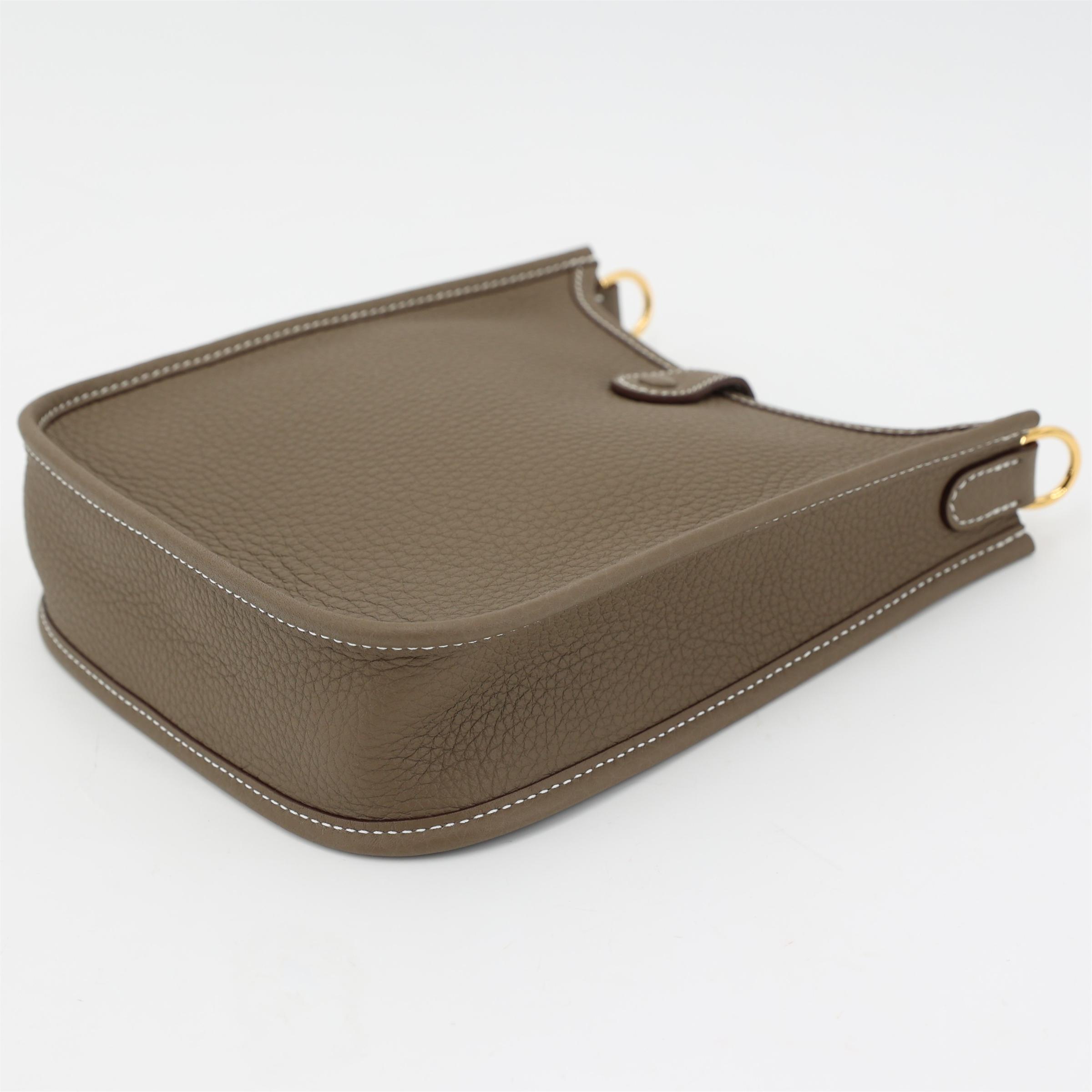 ランク N 新品 HERMÈS エルメス エブリンTPM バンドリエール112cm エトゥープ (18) トリヨン ゴールド金具 W刻印 - 6