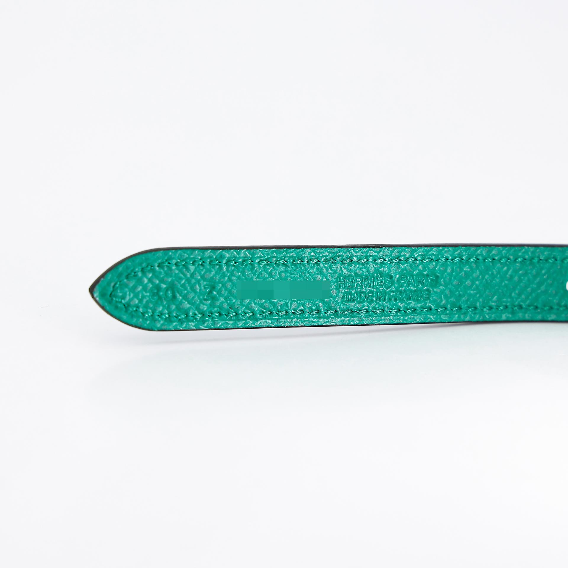 Unused ( Rank NS ) HERMÈS Pop H belt Bleu de Prusse (7P) Malachite (Z6) Epsom Swift Gold hardware Z (2021) - 2