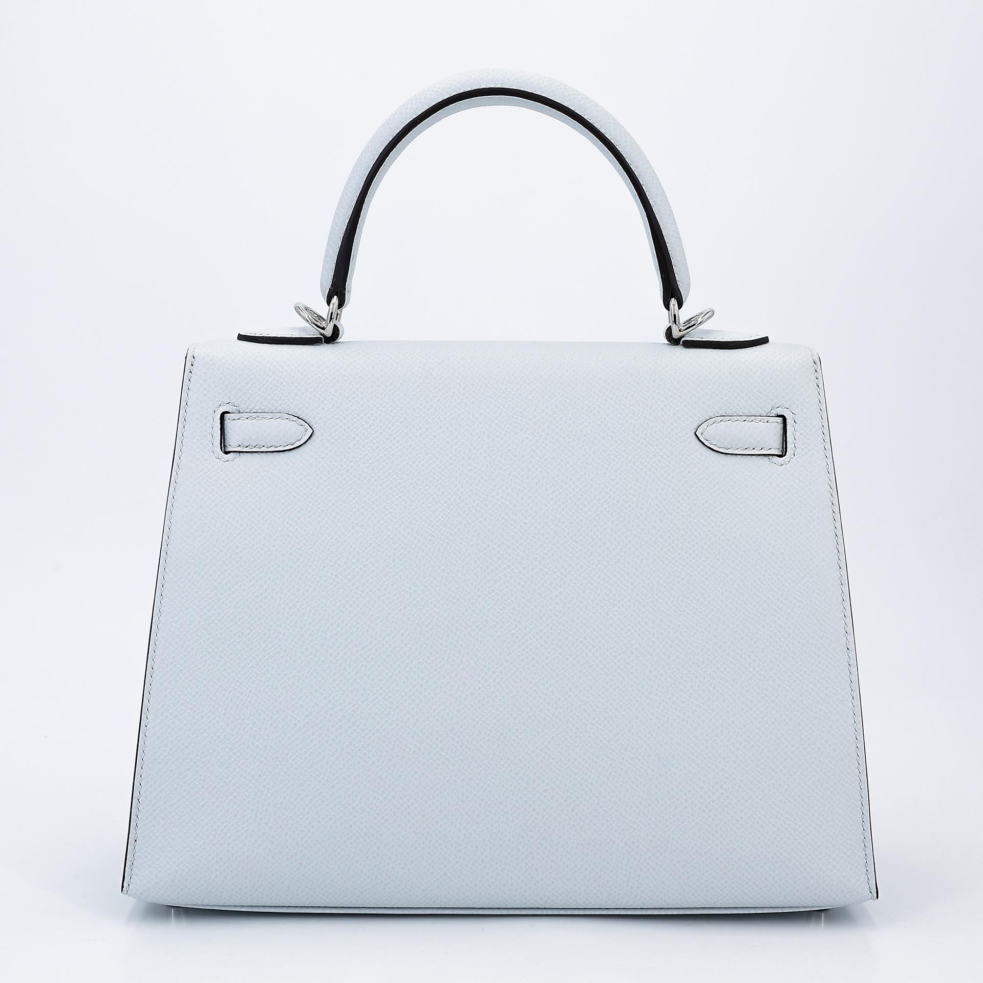 Brand New ( Rank N ) HERMÈS Kelly 25 Sellier Gris Platine (N4) Epsom Electrum hardware W (2024) - 2