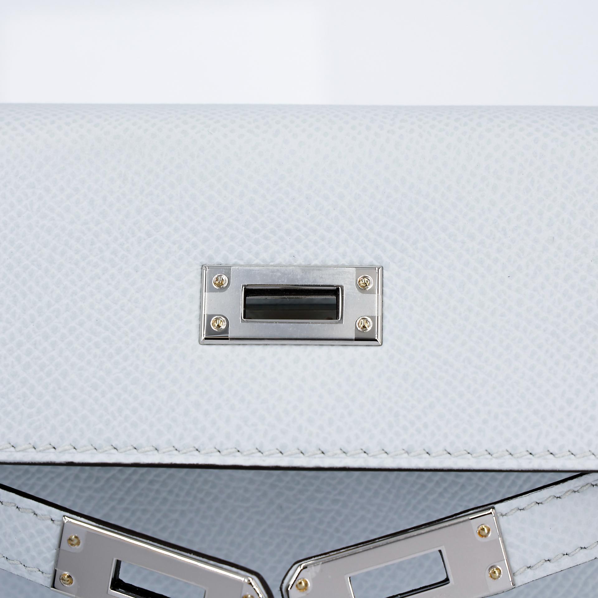 Brand New ( Rank N ) HERMÈS Kelly 25 Sellier Gris Platine (N4) Epsom Electrum hardware W (2024) - 9