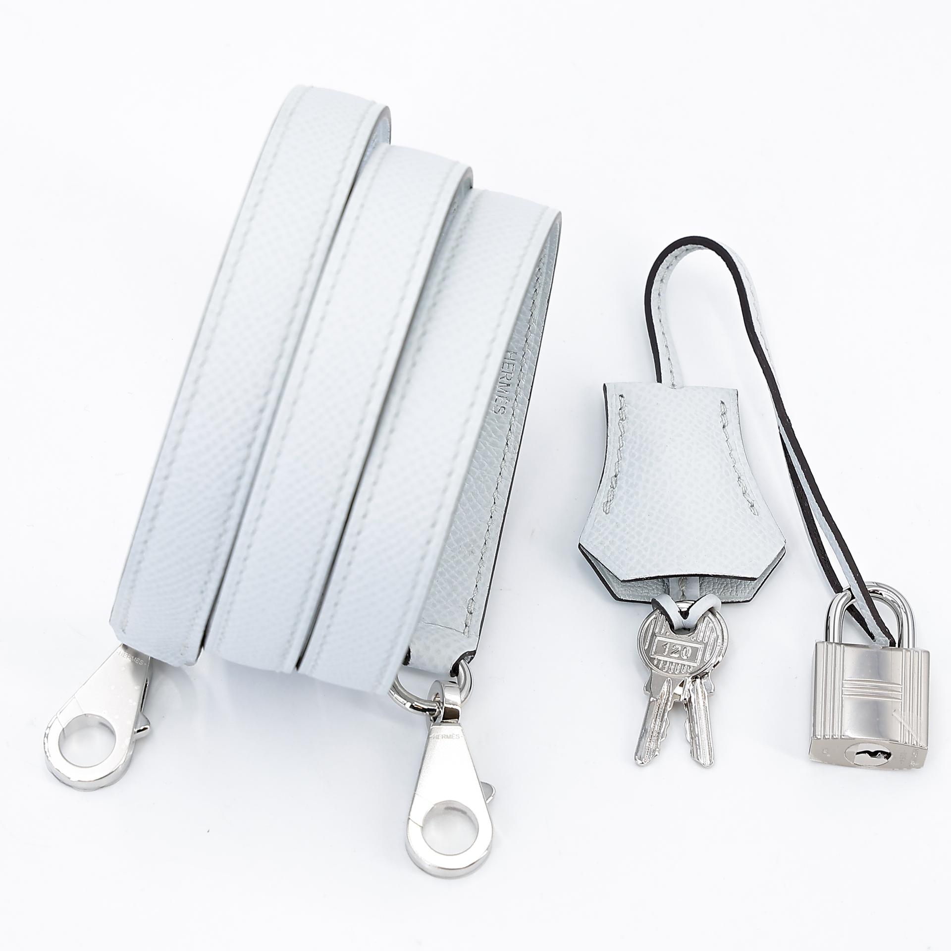 Brand New ( Rank N ) HERMÈS Kelly 25 Sellier Gris Platine (N4) Epsom Electrum hardware W (2024) - 16