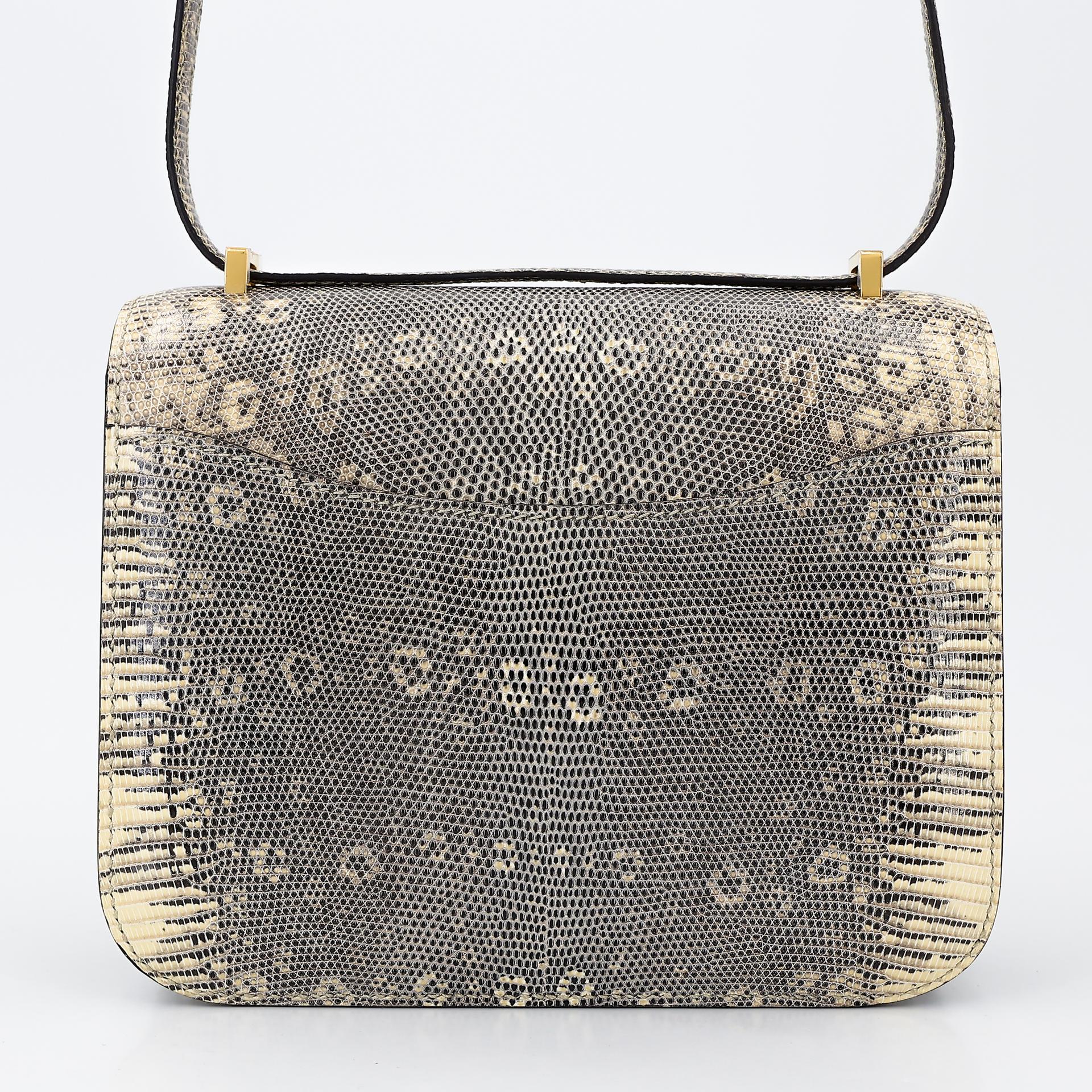 Very Good ( Rank A) HERMÈS Constance Mini Ombre (1B) Lizard Gold hardware Y (2020) - 2