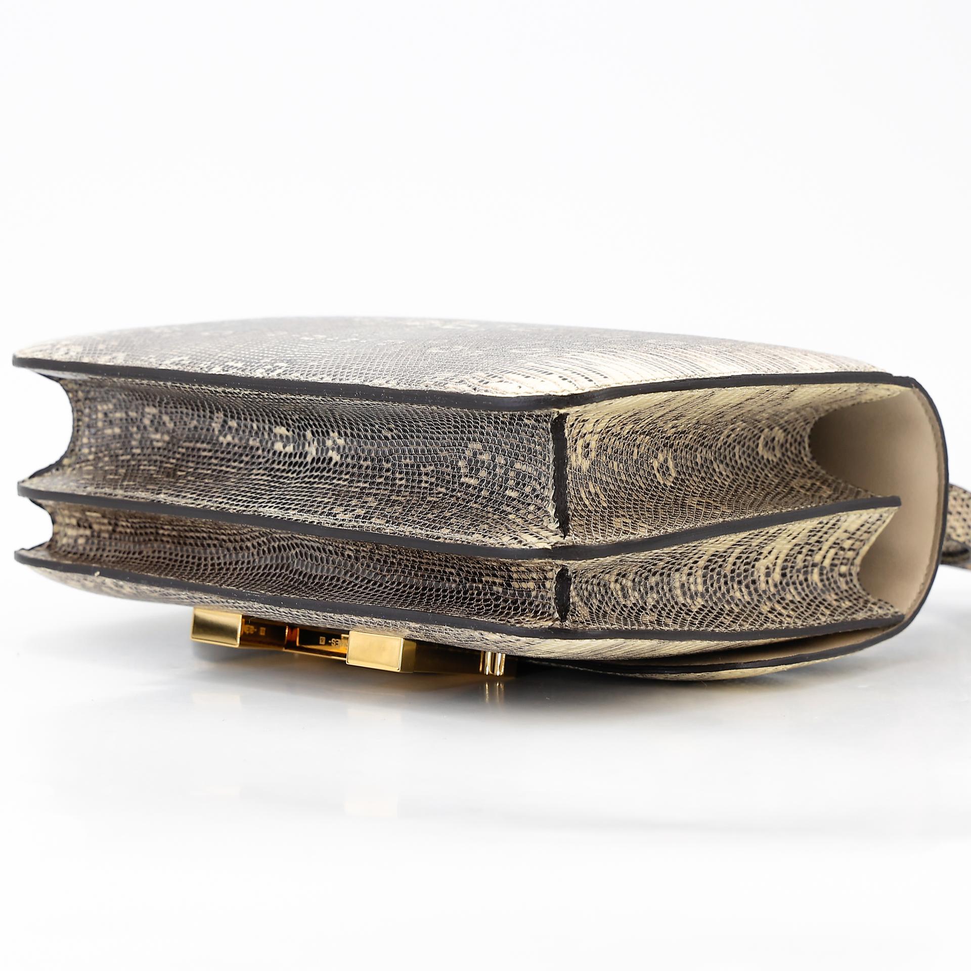 Very Good ( Rank A) HERMÈS Constance Mini Ombre (1B) Lizard Gold hardware Y (2020) - 6