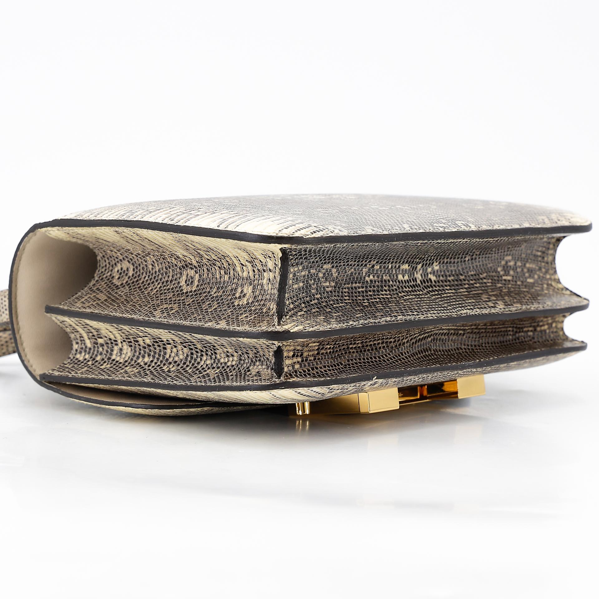 Very Good ( Rank A) HERMÈS Constance Mini Ombre (1B) Lizard Gold hardware Y (2020) - 7