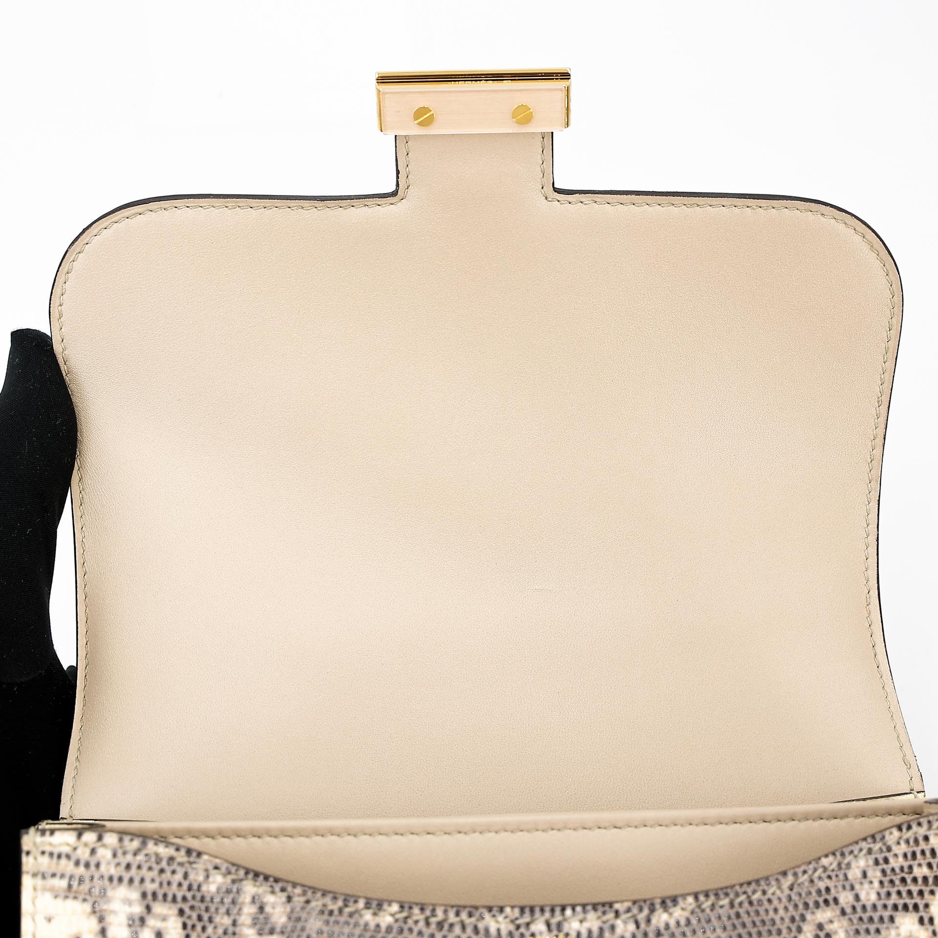 Very Good ( Rank A) HERMÈS Constance Mini Ombre (1B) Lizard Gold hardware Y (2020) - 10