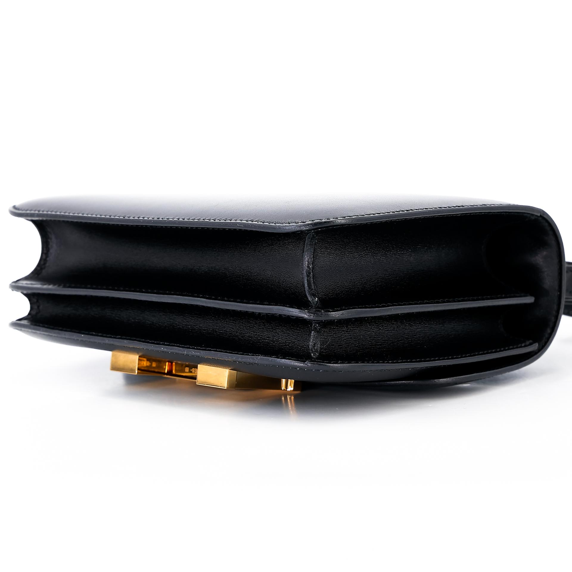 A美品 HERMÈS 爱马仕 Constance 康康 Mini 19 89 黑色 Noir Box牛皮 金扣 Y刻 2020年 - 8