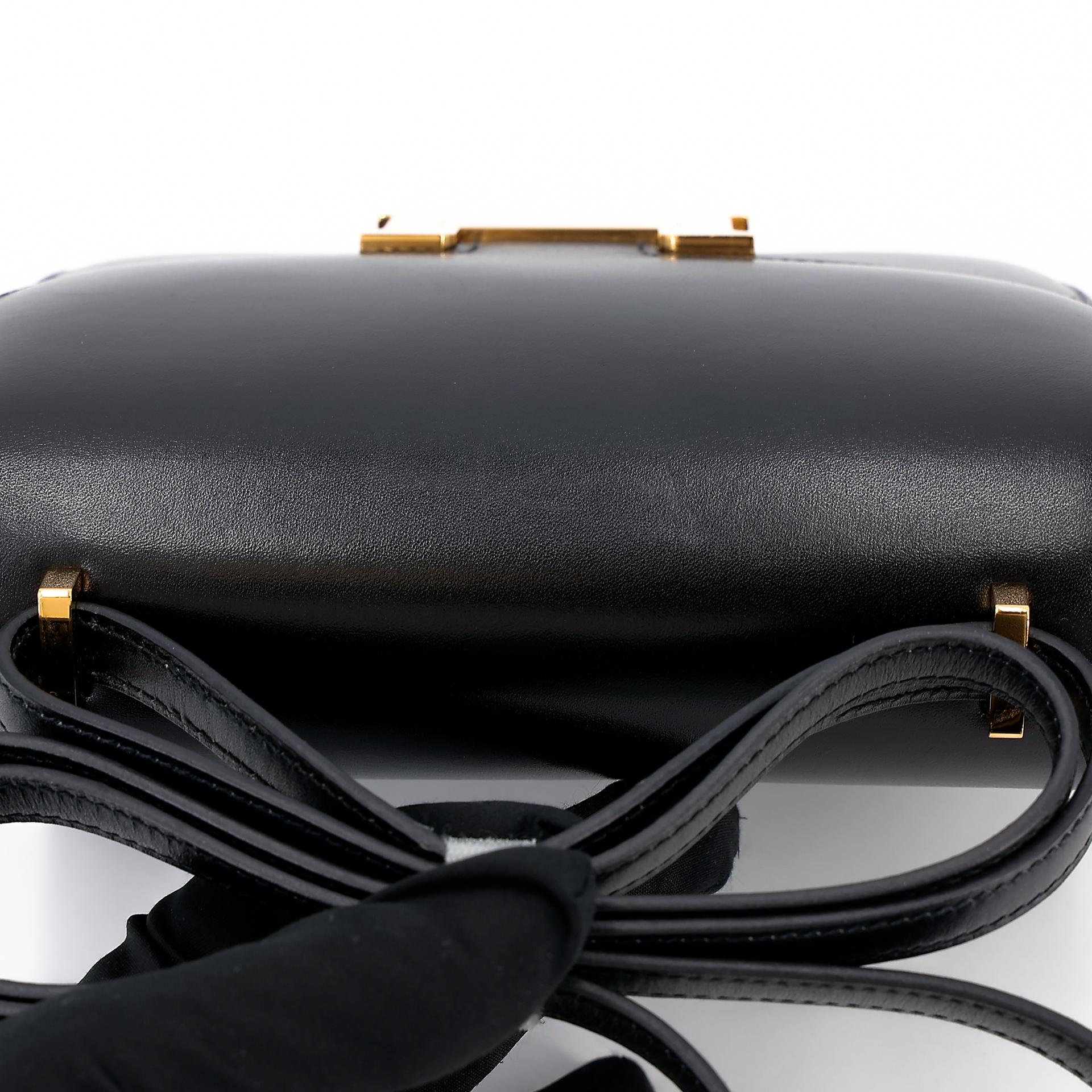 A美品 HERMÈS 爱马仕 Constance 康康 Mini 19 89 黑色 Noir Box牛皮 金扣 Y刻 2020年 - 14