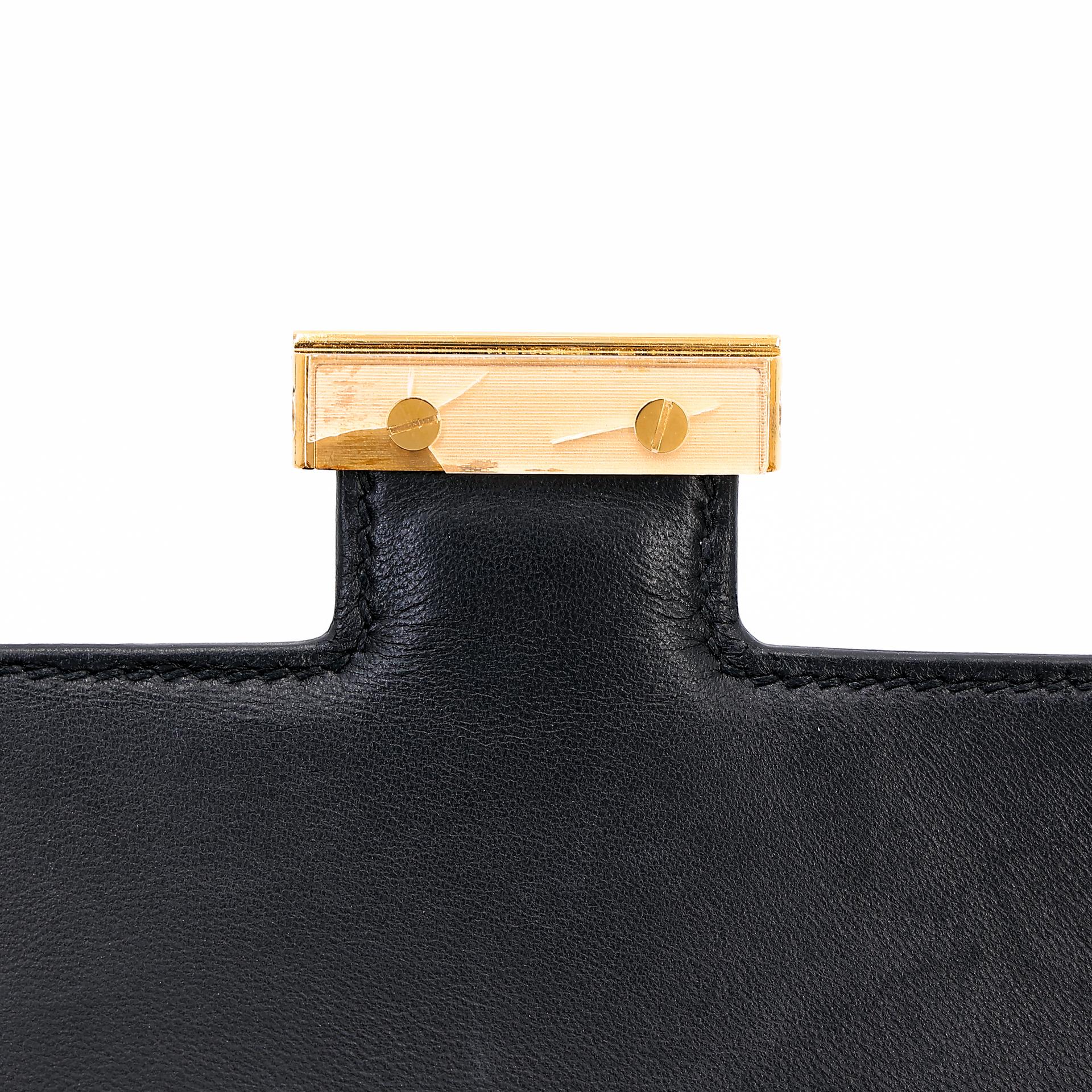 A美品 HERMÈS 爱马仕 Constance 康康 Mini 19 89 黑色 Noir Box牛皮 金扣 Y刻 2020年 - 16