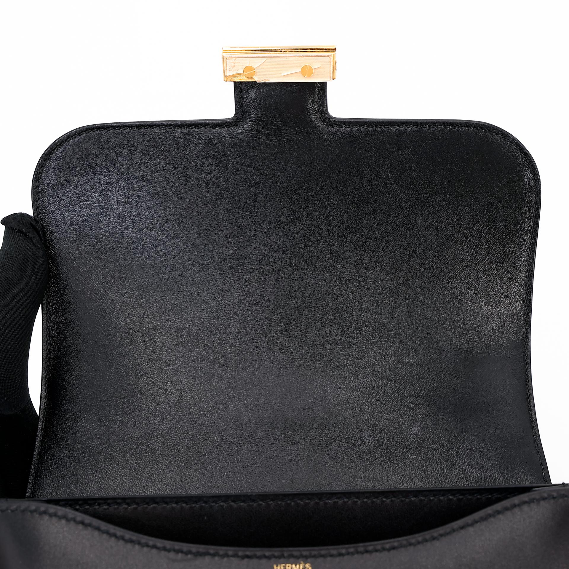 A美品 HERMÈS 爱马仕 Constance 康康 Mini 19 89 黑色 Noir Box牛皮 金扣 Y刻 2020年 - 17