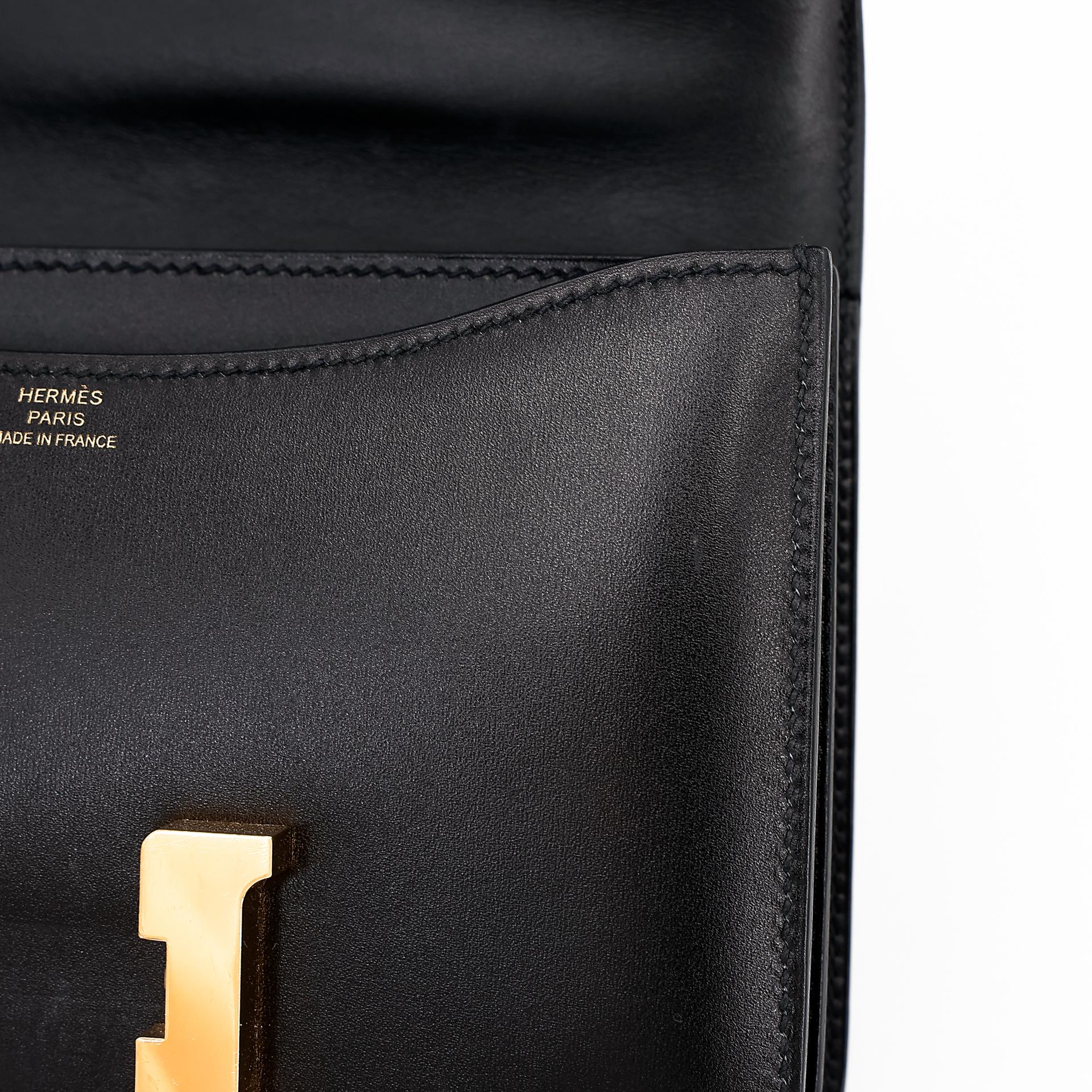 A美品 HERMÈS 爱马仕 Constance 康康 Mini 19 89 黑色 Noir Box牛皮 金扣 Y刻 2020年 - 21